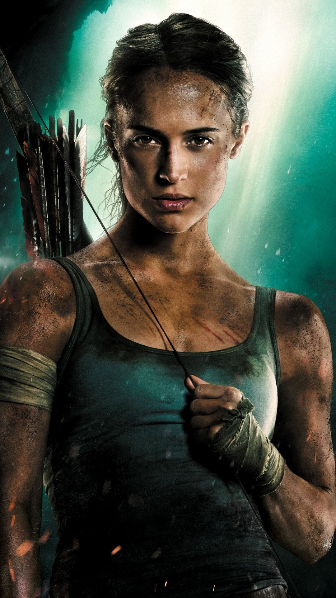 Woman in Black Tank Top Holding Black Stick. Wallpaper in 1080x1920 Resolution