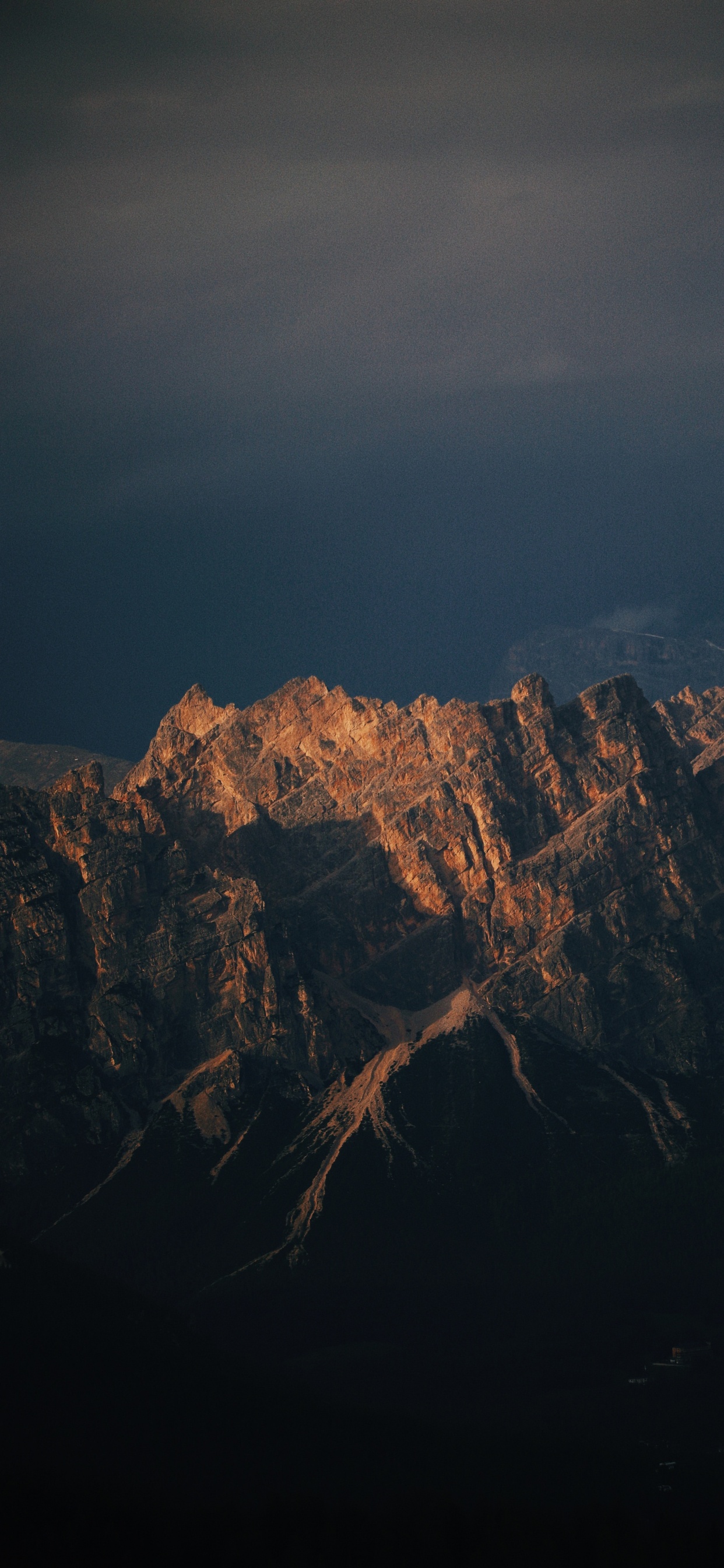 Atmosphere, Mountain, Cloud, Afterglow, Slope. Wallpaper in 1242x2688 Resolution