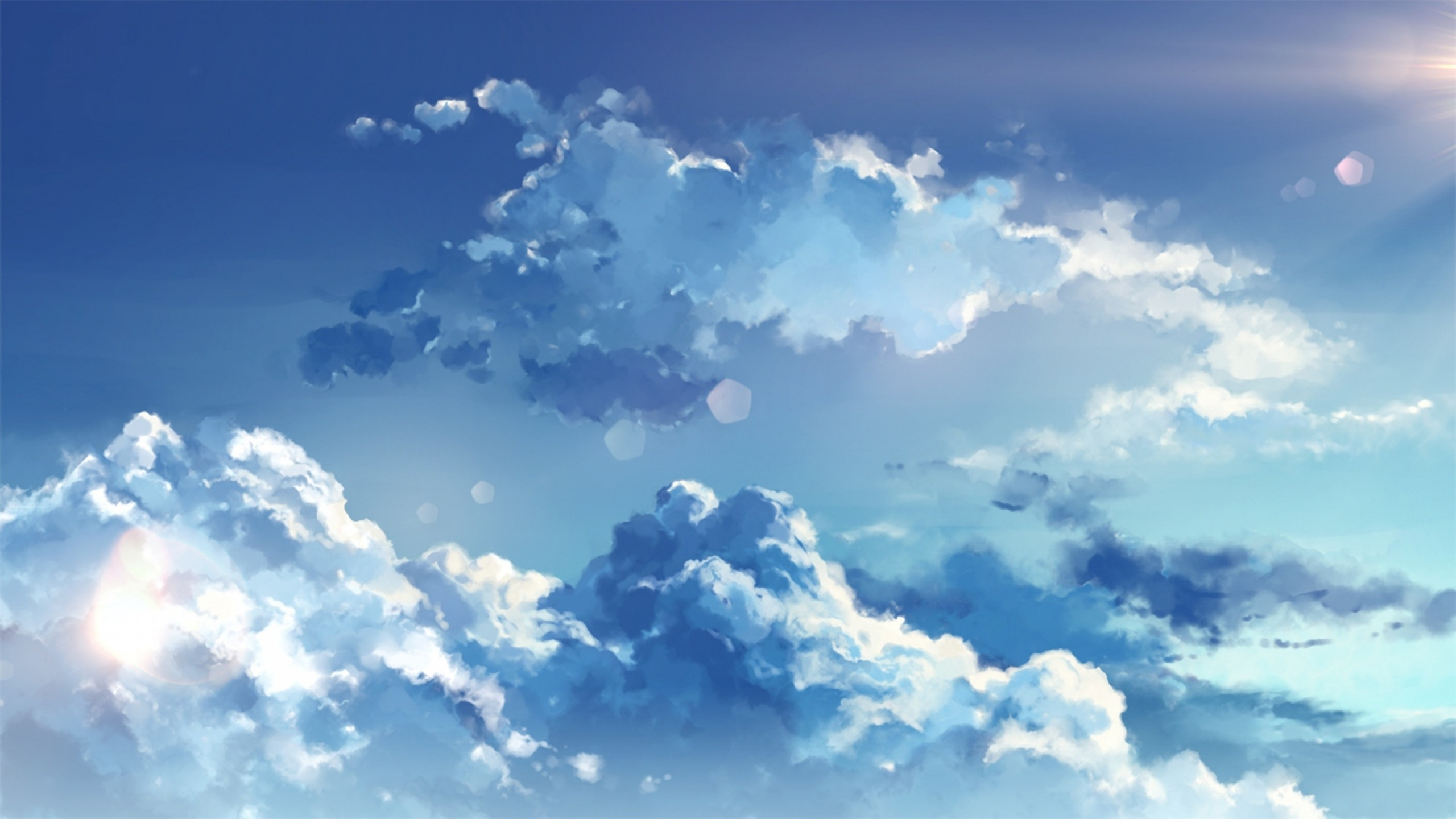 Ciel D'anime, L'anime, Atmosphère, Azure, Blue. Wallpaper in 2560x1440 Resolution