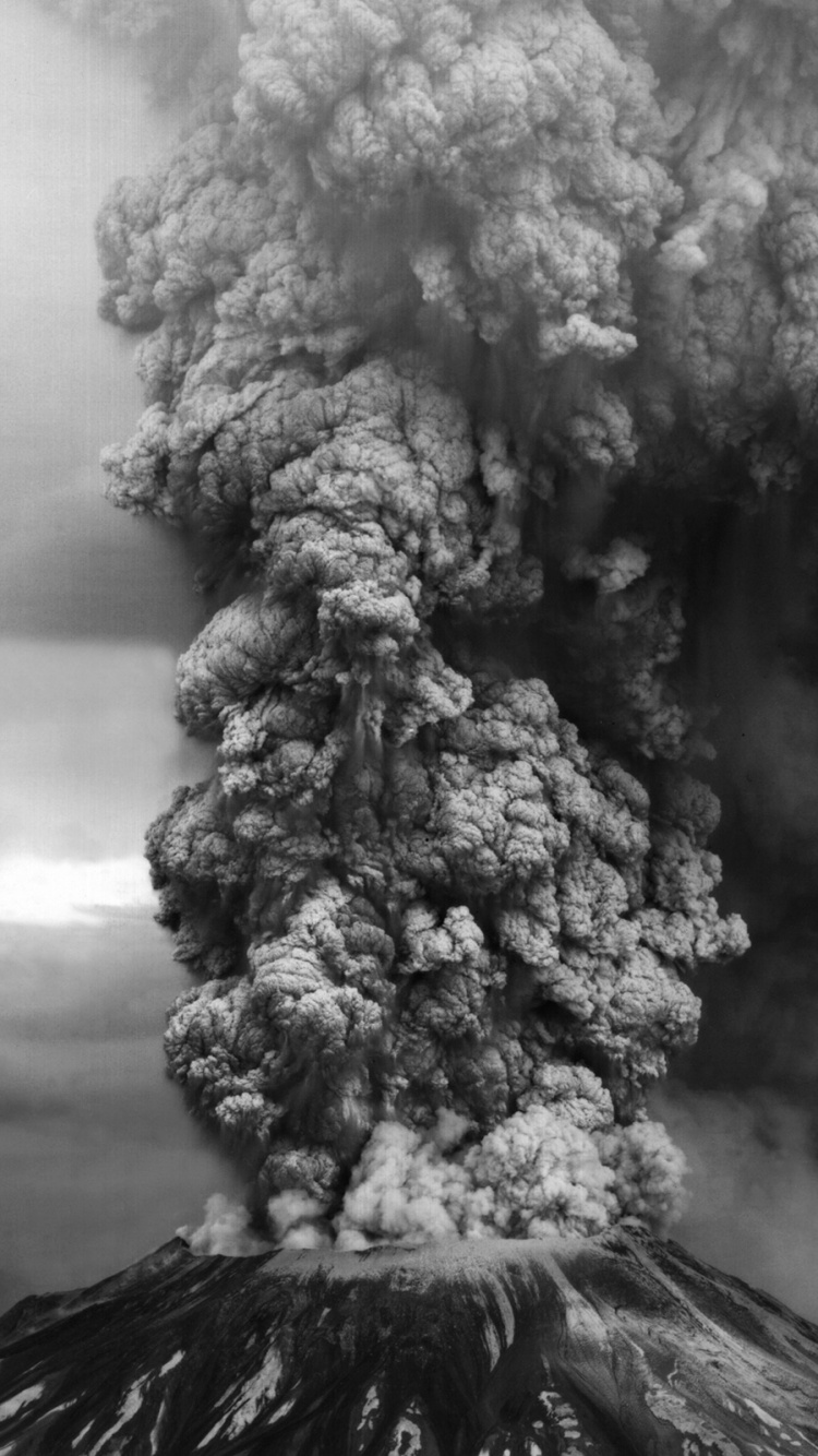 1980年爆发的山圣海伦, 火山爆发, 类型的火山爆发, 火山的地貌, 天空 壁纸 750x1334 允许