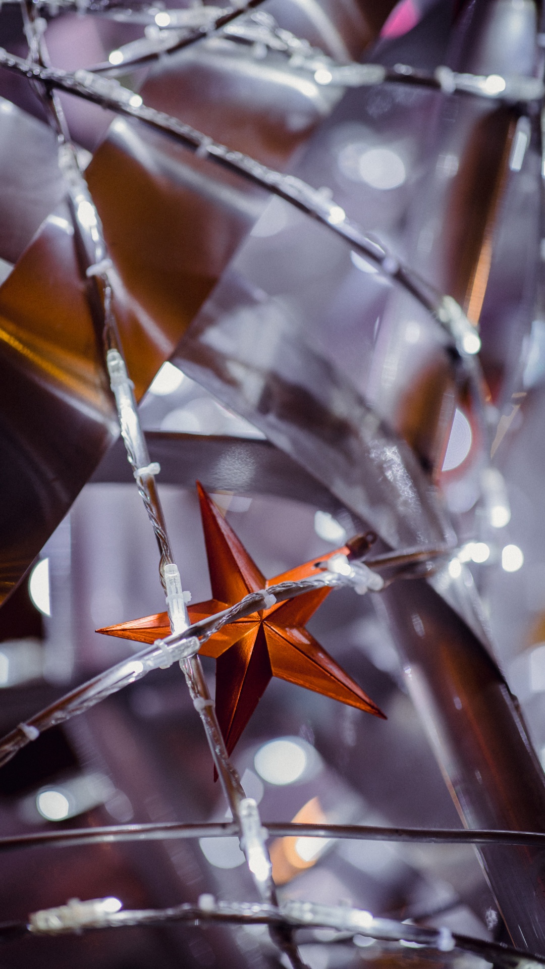 Brown and Silver Umbrella With Water Droplets. Wallpaper in 1080x1920 Resolution