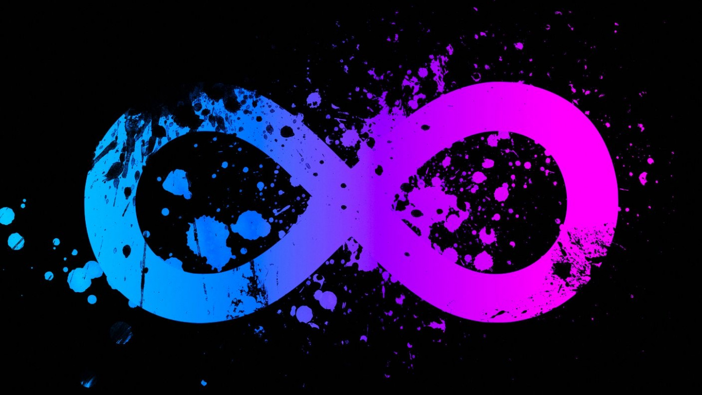 Graphic Design, Violet, Electric Blue, Circle, Magenta. Wallpaper in 1366x768 Resolution