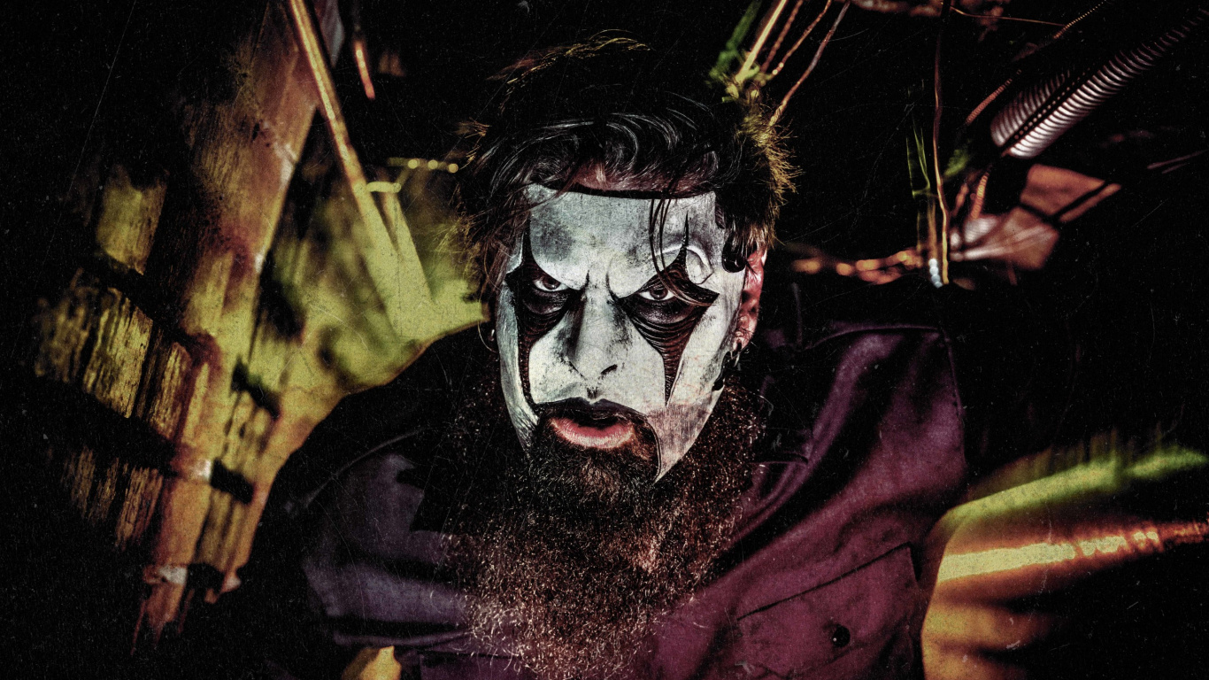 Slipknot, Schwermetall, Gitarrist, Supervillain, Dunkelheit. Wallpaper in 1366x768 Resolution