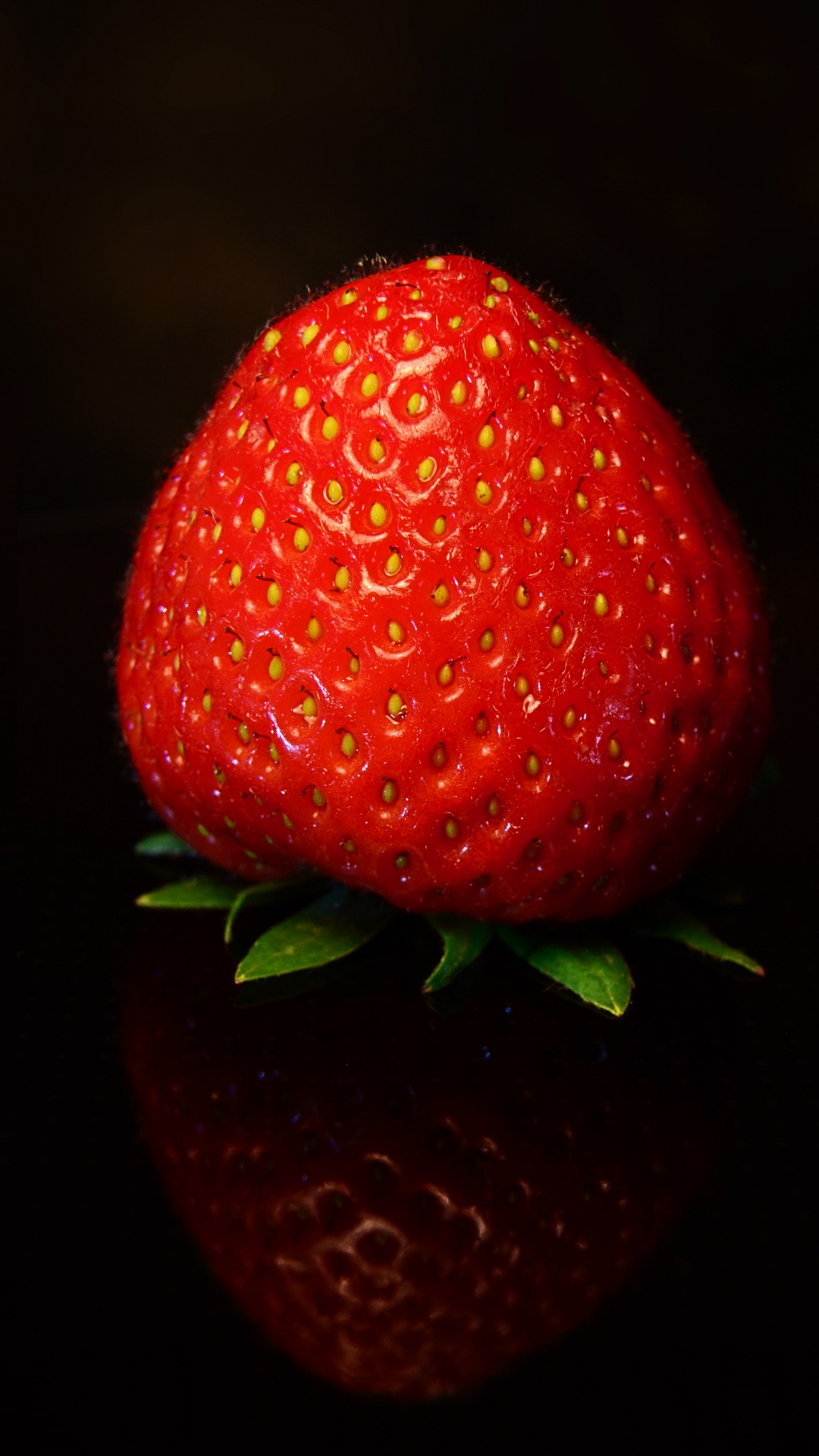 Red Strawberry Fruit in Close up Photography. Wallpaper in 1080x1920 Resolution