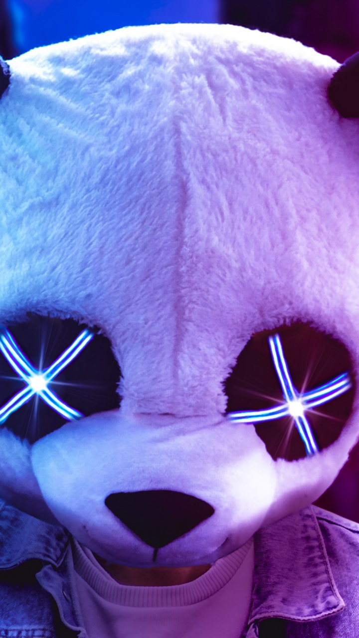 Peluche Panda Blanc et Noir. Wallpaper in 720x1280 Resolution