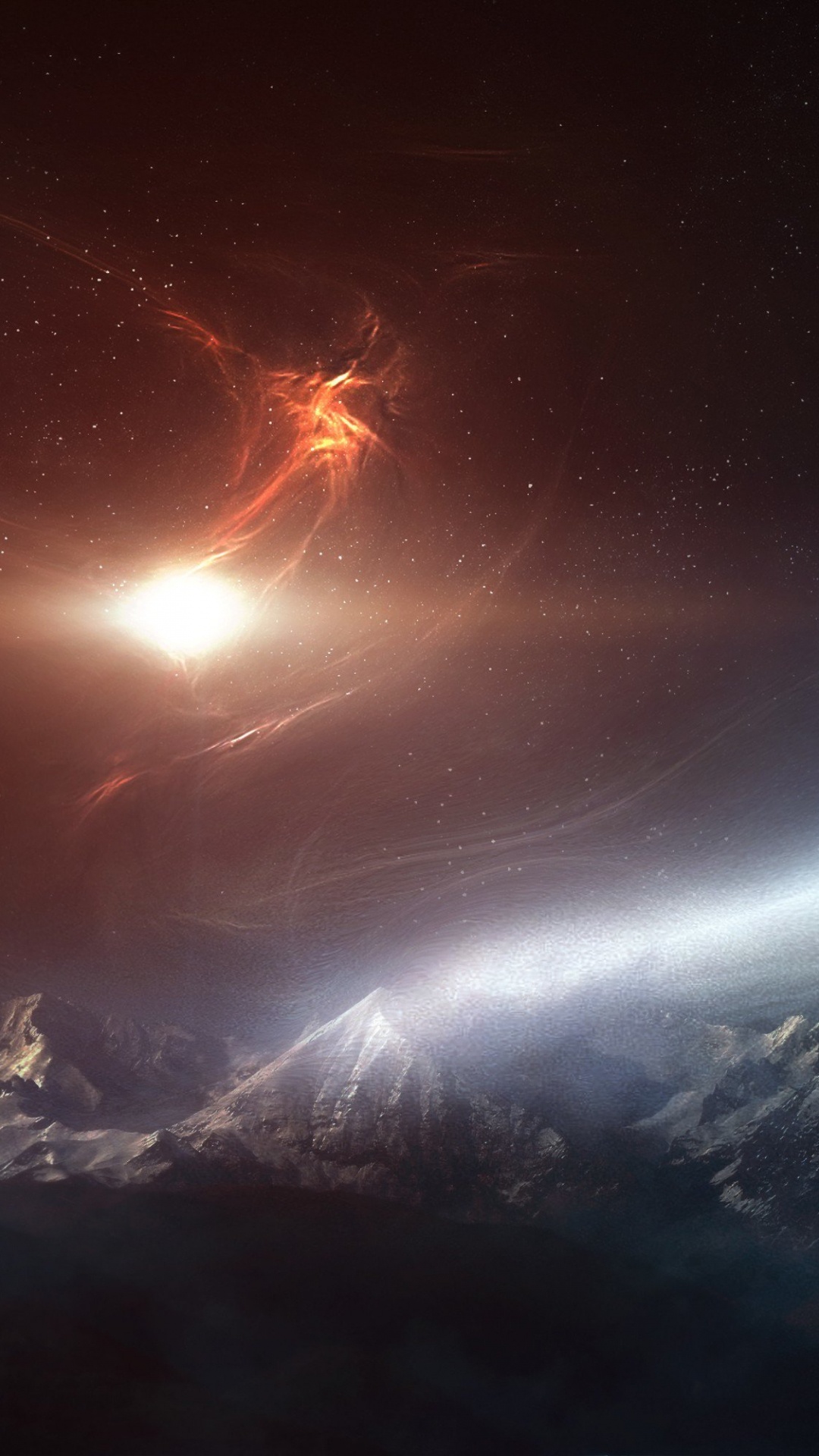 Atmosphäre, Weltraum, Raum, Astronomisches Objekt, Horizont. Wallpaper in 1080x1920 Resolution