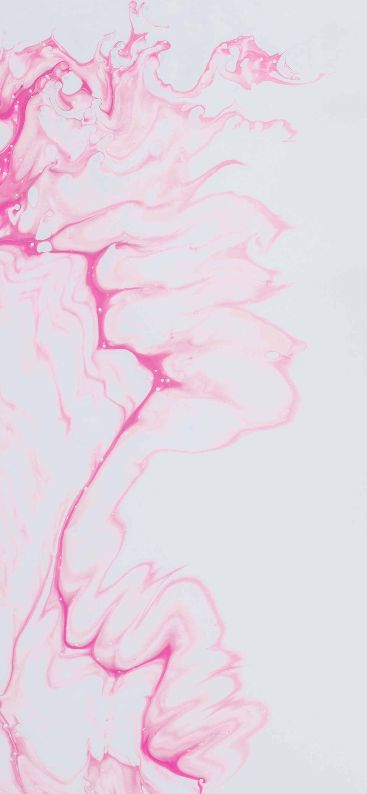 Rosa Und Weiße Abstrakte Malerei. Wallpaper in 1242x2688 Resolution