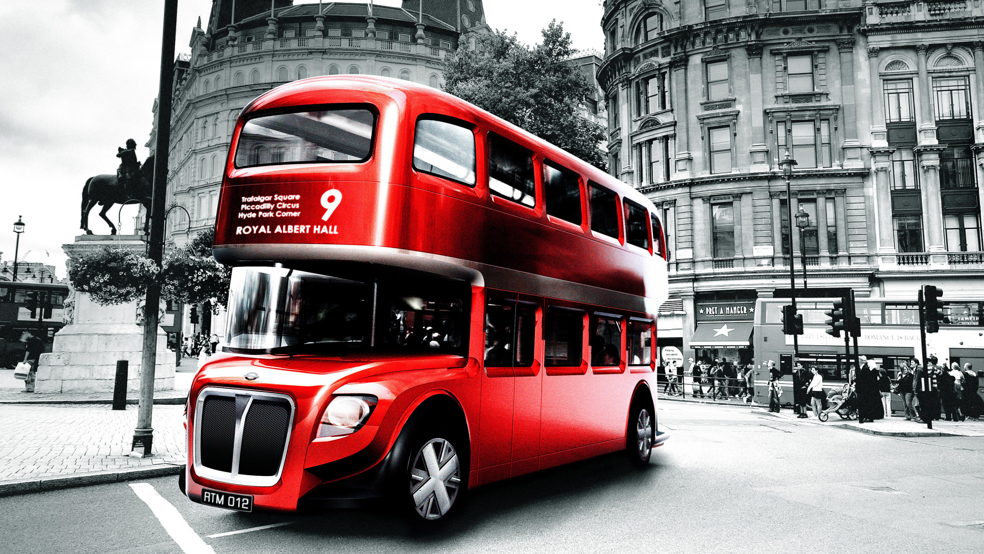 Red Double Decker Bus on Road During Daytime. Wallpaper in 1920x1080 Resolution