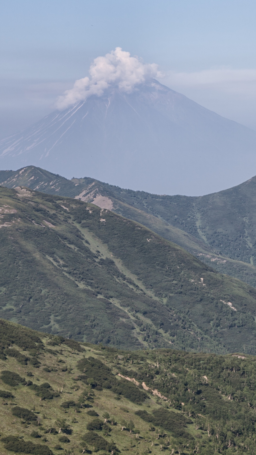 Green and Gray Mountain Under White Clouds During Daytime. Wallpaper in 1080x1920 Resolution