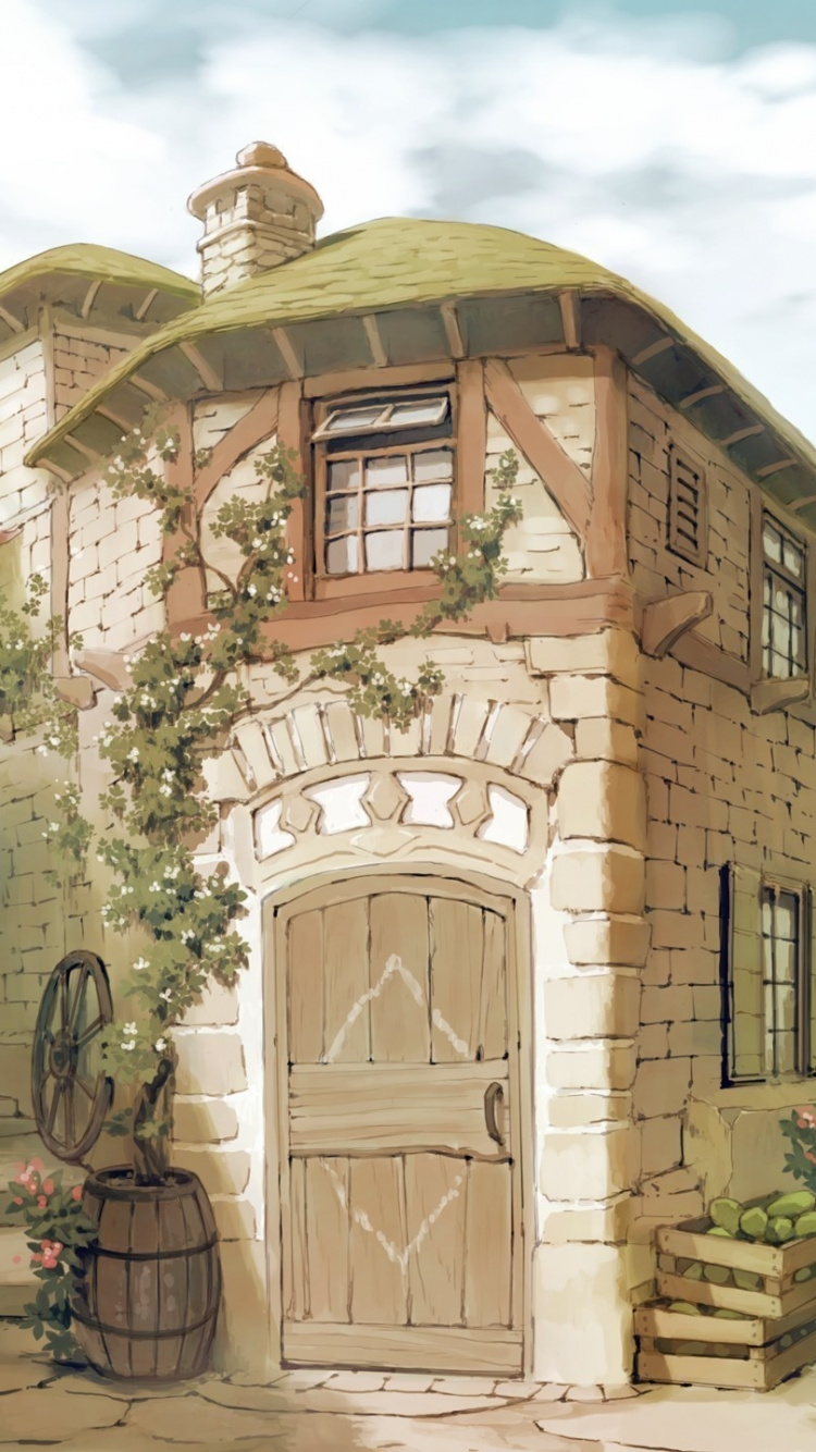 Brown Wooden Door on Brown Concrete Building During Daytime. Wallpaper in 750x1334 Resolution