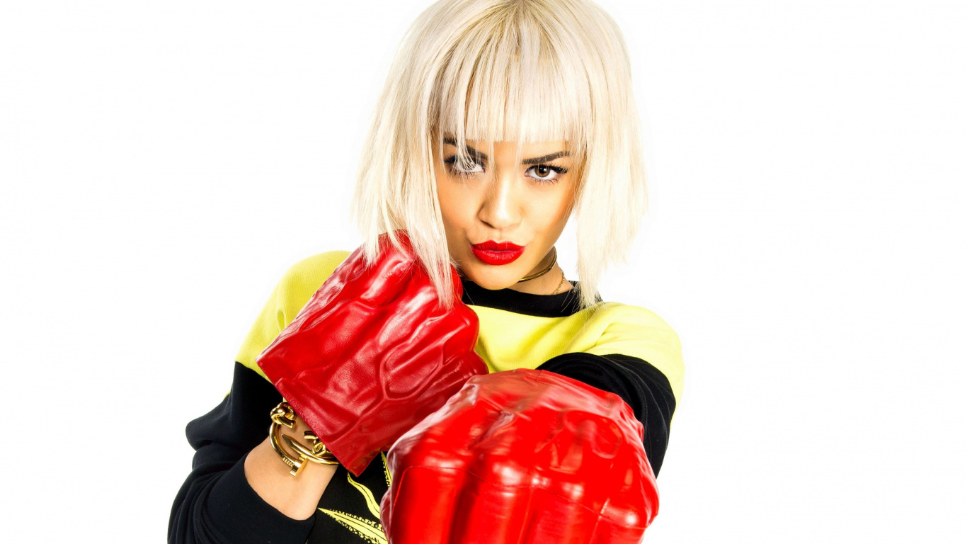 Glove, Rita Ora, Boxing Glove, Red, Boxing Equipment. Wallpaper in 1366x768 Resolution