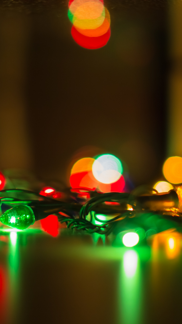 Christmas Lights, Garland, Christmas Day, Light, Lighting. Wallpaper in 750x1334 Resolution