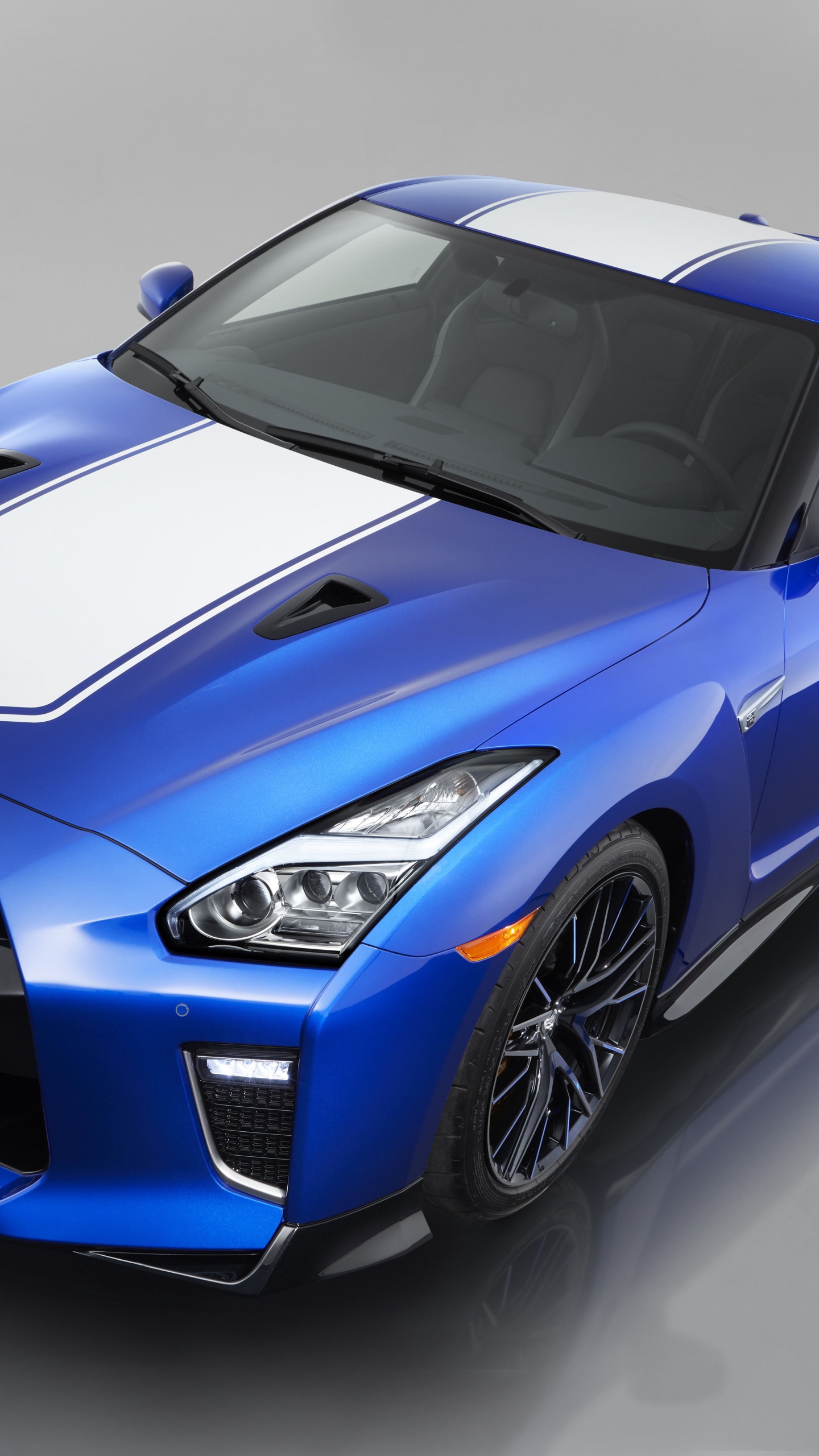 Lamborghini Aventador Bleu et Noir. Wallpaper in 1440x2560 Resolution