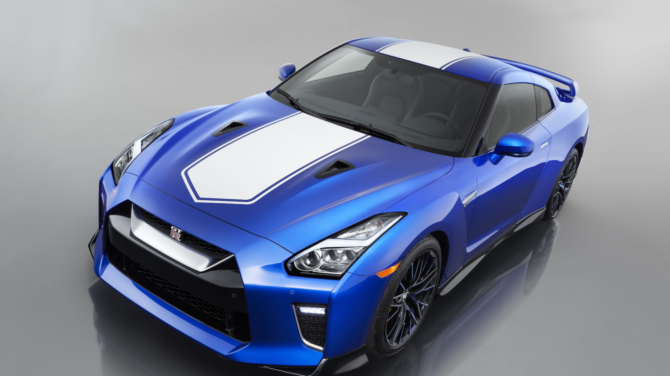 Blue and Black Lamborghini Aventador. Wallpaper in 1366x768 Resolution