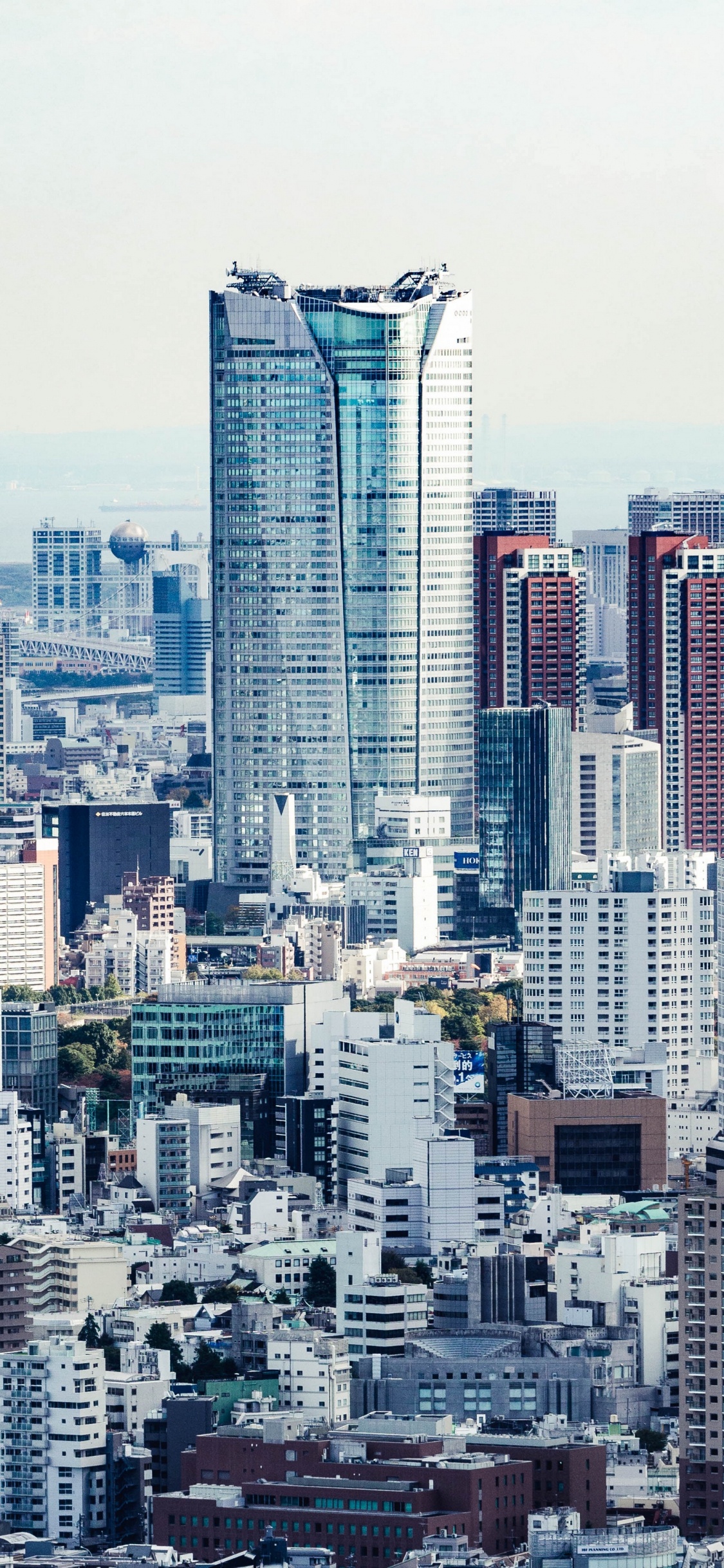 City Skyline Under White Sky During Daytime. Wallpaper in 1125x2436 Resolution