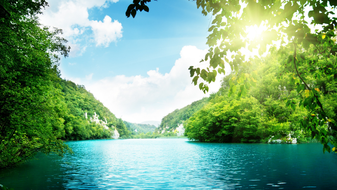 Natural Landscape, Water Resources, Nature, Body of Water, Green. Wallpaper in 1280x720 Resolution