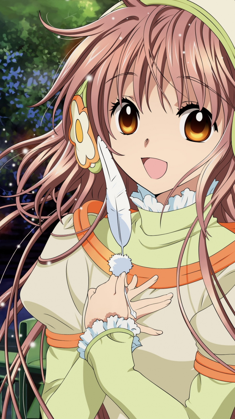 Girl in White and Red Dress Anime Character. Wallpaper in 750x1334 Resolution