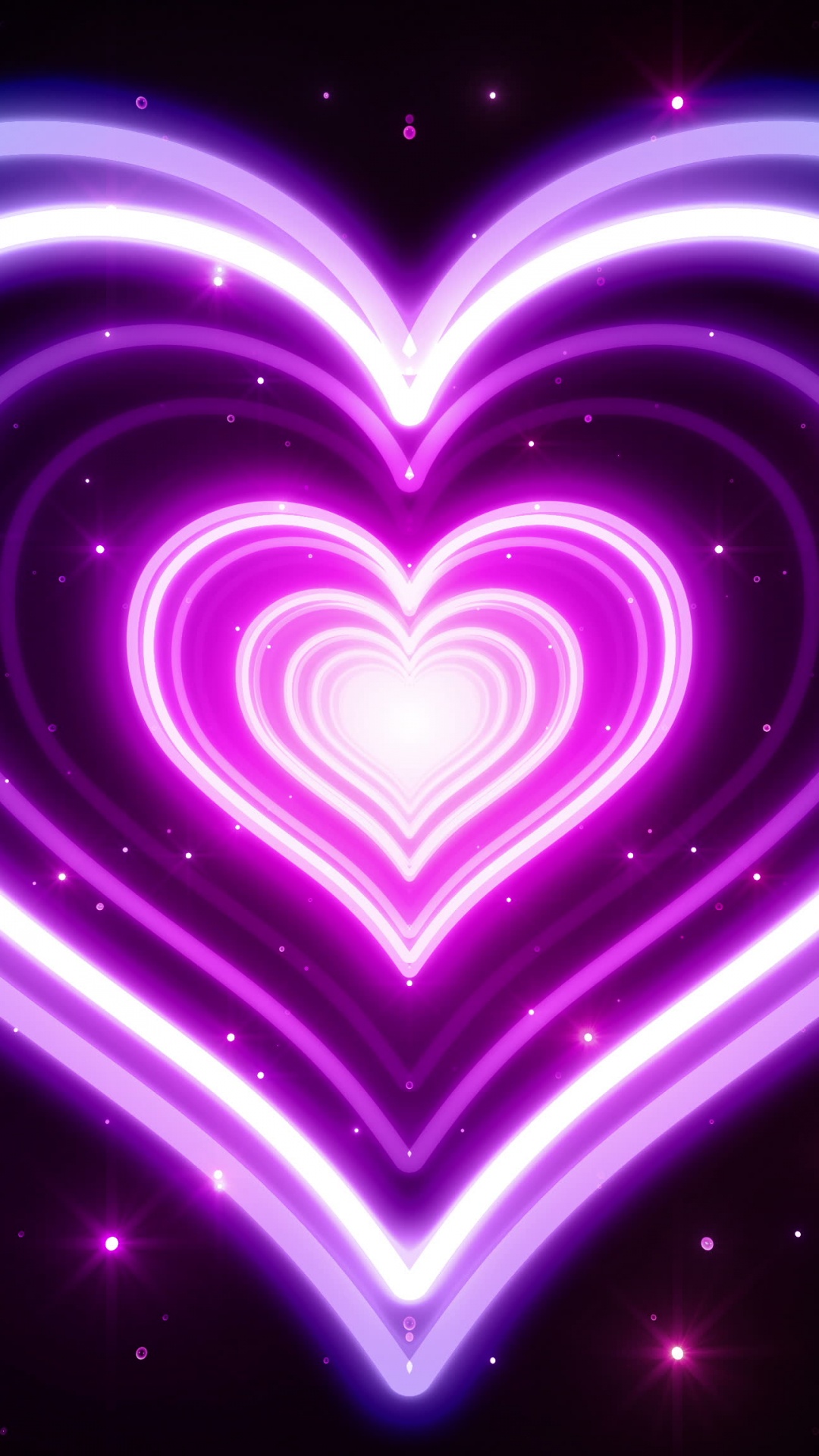 Purple Heart Light in Dark Room. Wallpaper in 1080x1920 Resolution