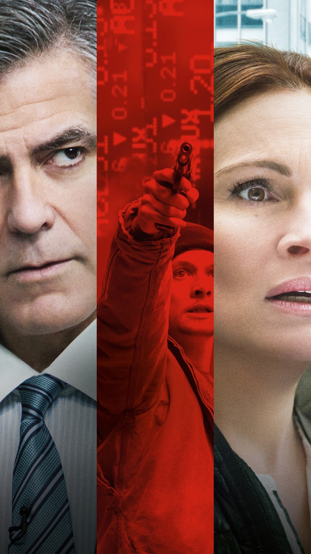 George Clooney, Jack Oconnell, Money Monster, Out of Sight, Gary Hook. Wallpaper in 1080x1920 Resolution