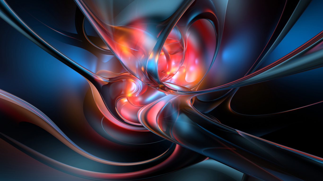 Red and Black Abstract Painting. Wallpaper in 1366x768 Resolution