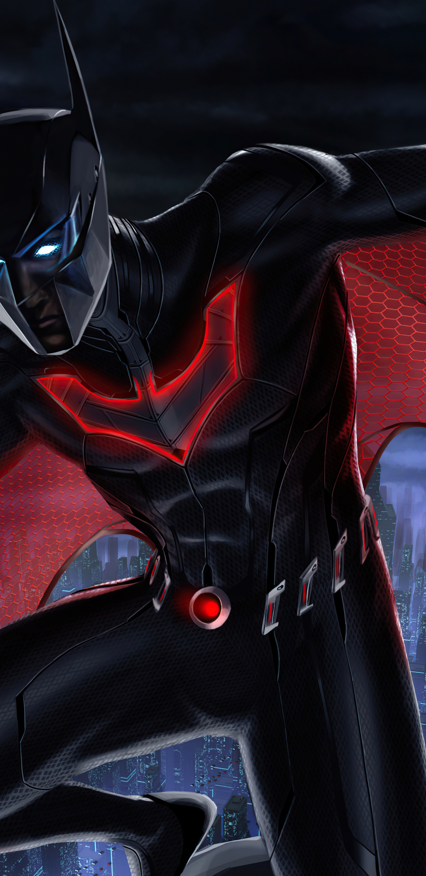 Batman, Batman Beyond Art, Terry McGinnis, Art, Superhero. Wallpaper in 1440x2960 Resolution