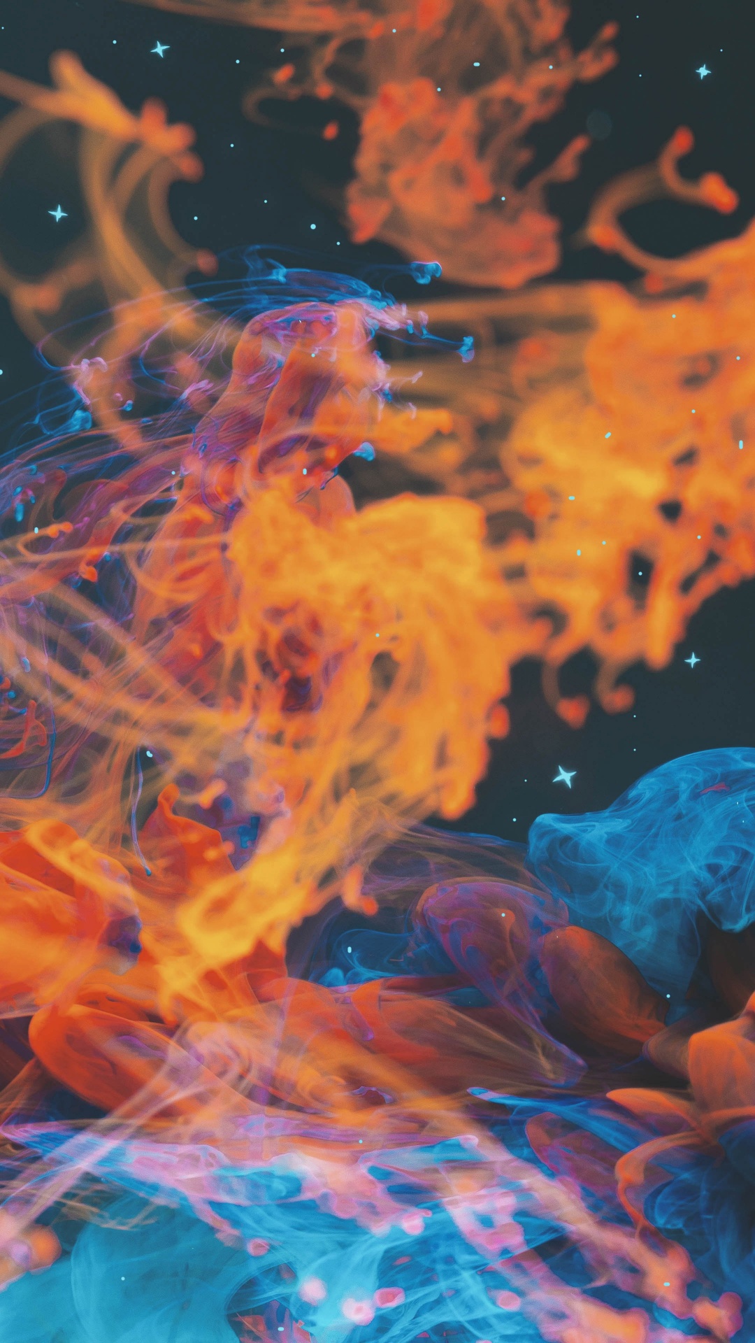 Wasser, Android, Design, Blau, Orange. Wallpaper in 1080x1920 Resolution