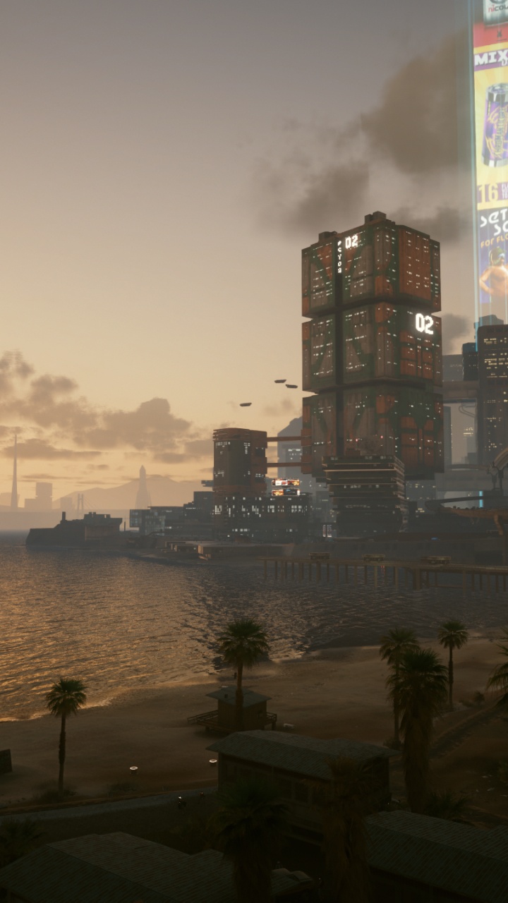 Cyberpunk, Cyberpunk 2077, Cyberpunk 2020, Eau, Corps de L'eau. Wallpaper in 720x1280 Resolution