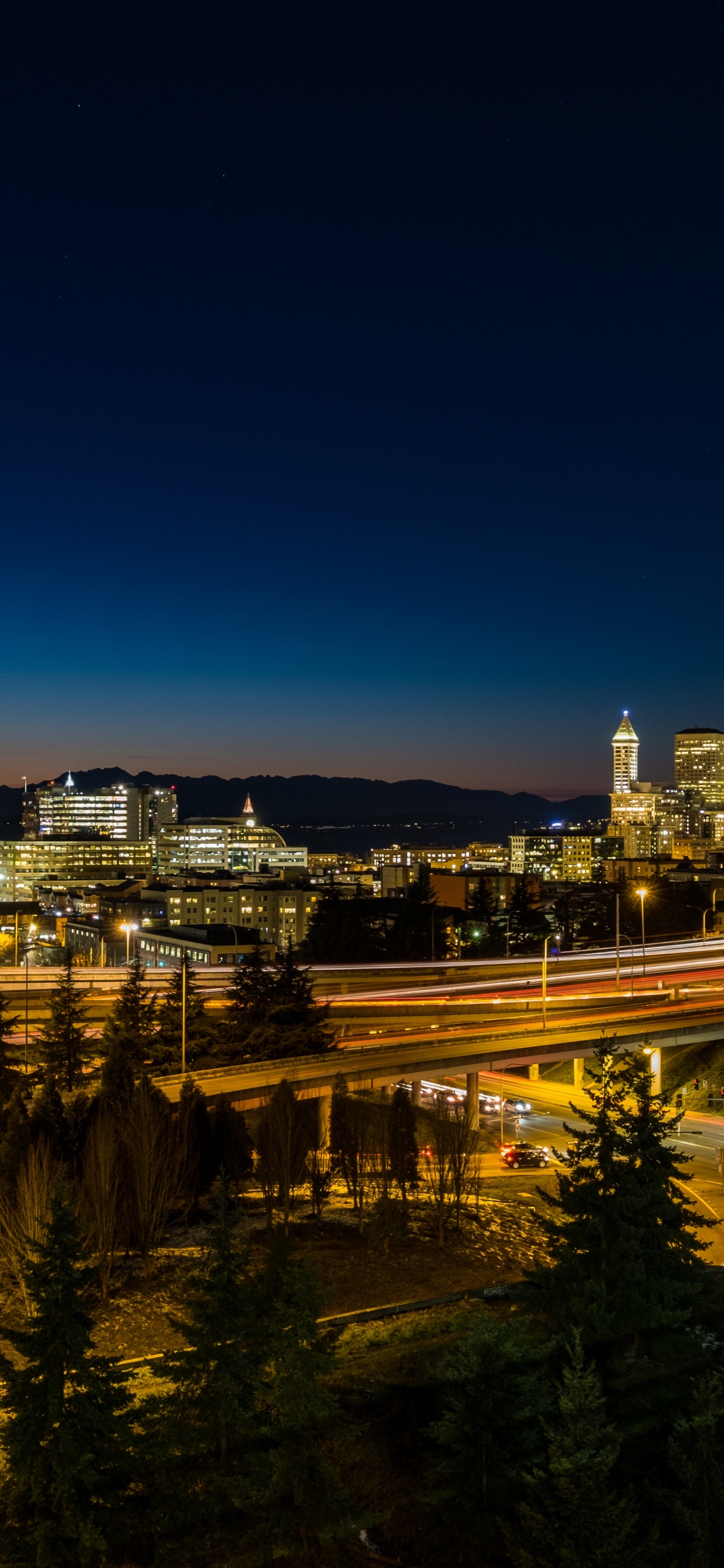 City Lights During Night Time. Wallpaper in 1242x2688 Resolution