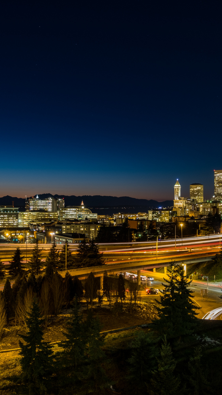 City Lights During Night Time. Wallpaper in 750x1334 Resolution