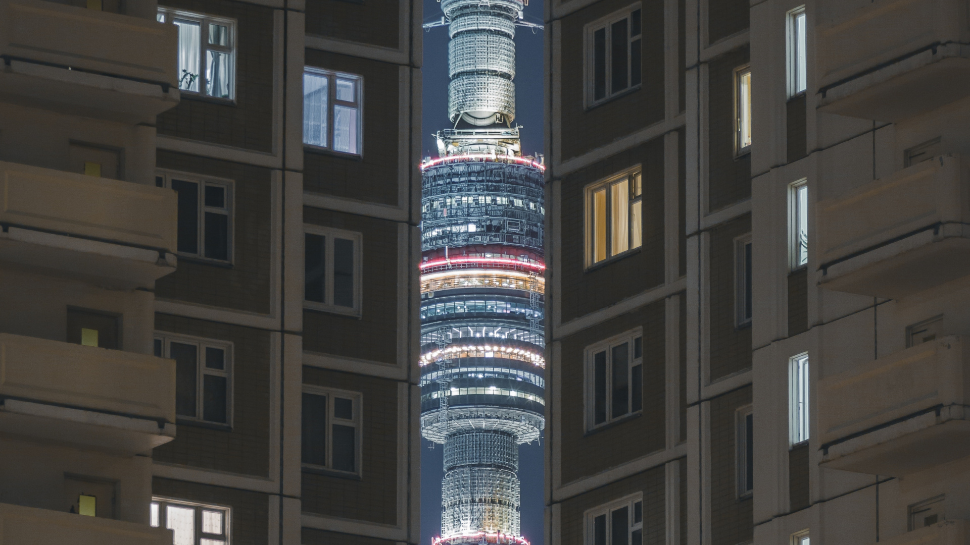 Bâtiment en Béton Blanc et Noir. Wallpaper in 1920x1080 Resolution