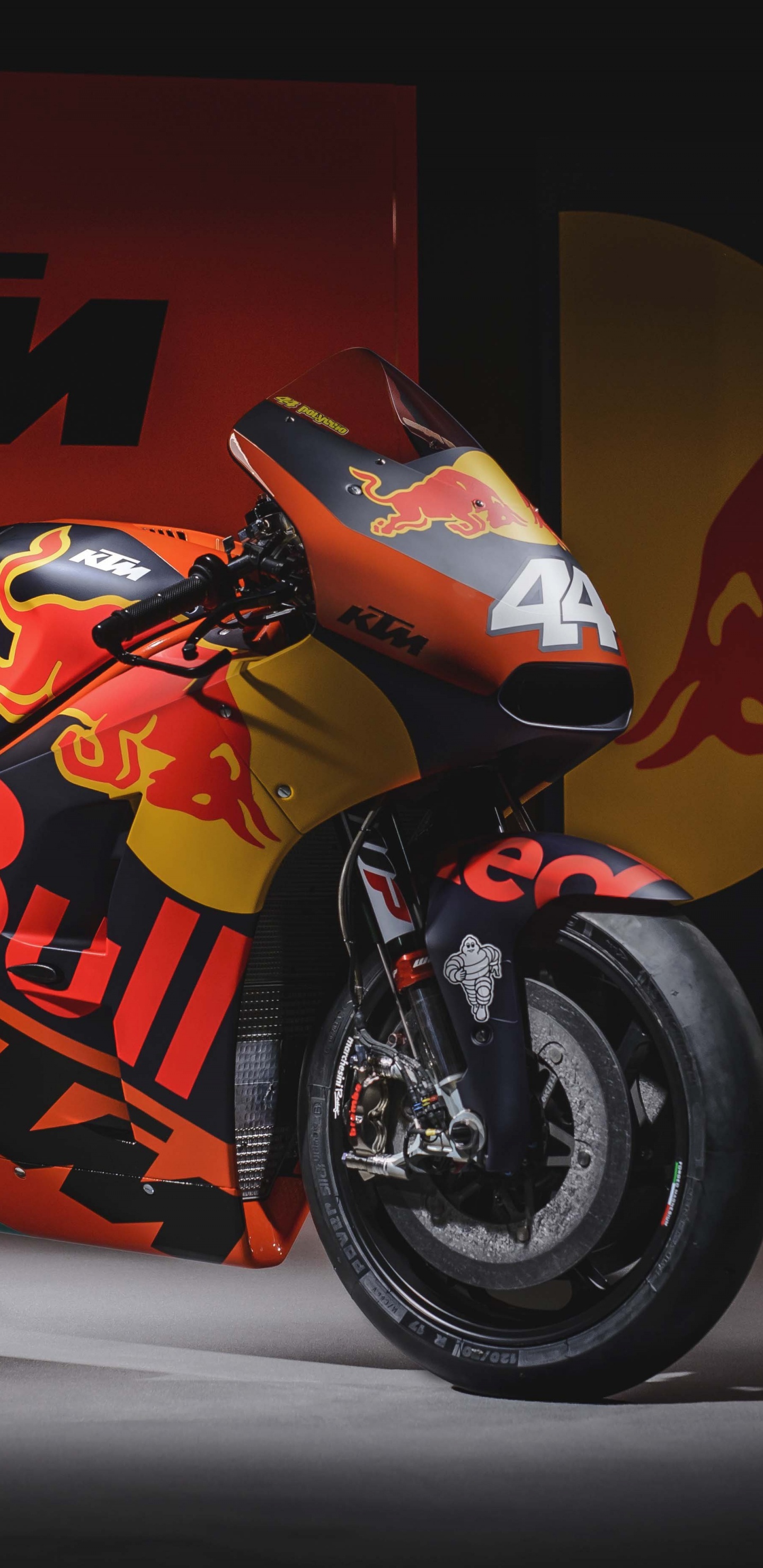 Bicicleta Deportiva Naranja y Negra. Wallpaper in 1440x2960 Resolution