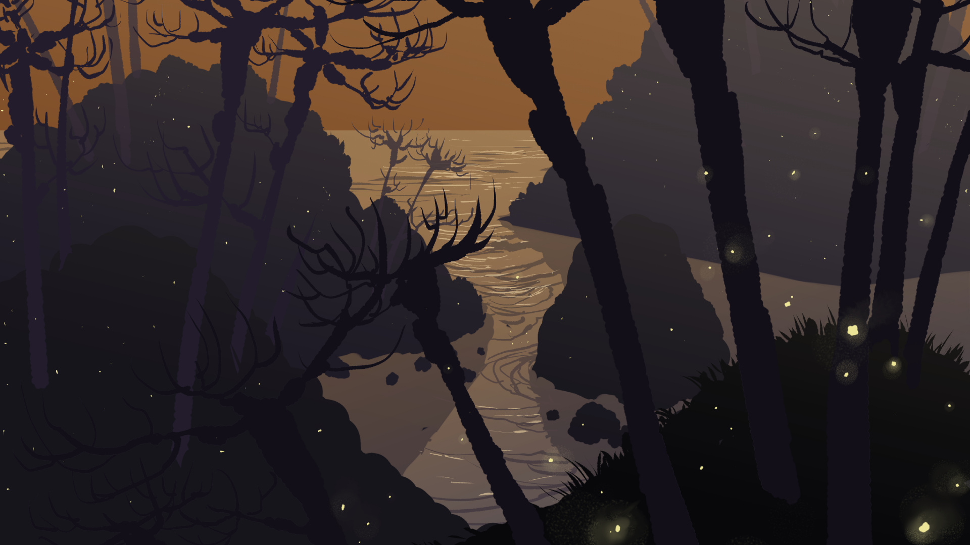 Silhouette Einer Person, Die Bei Sonnenuntergang Auf Einem Ast Steht. Wallpaper in 1920x1080 Resolution