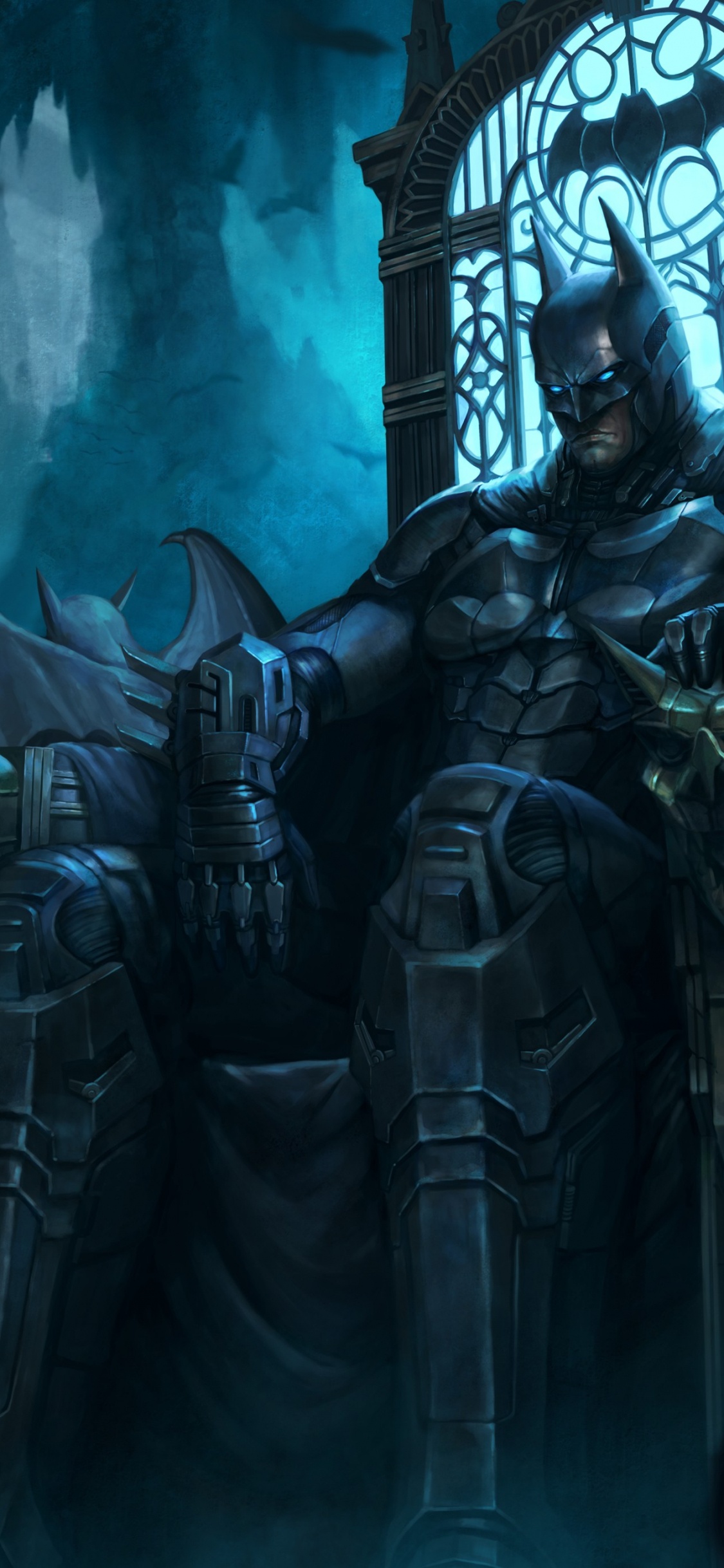 Batman, Joker, Superhero, dc Comics, Azure. Wallpaper in 1125x2436 Resolution