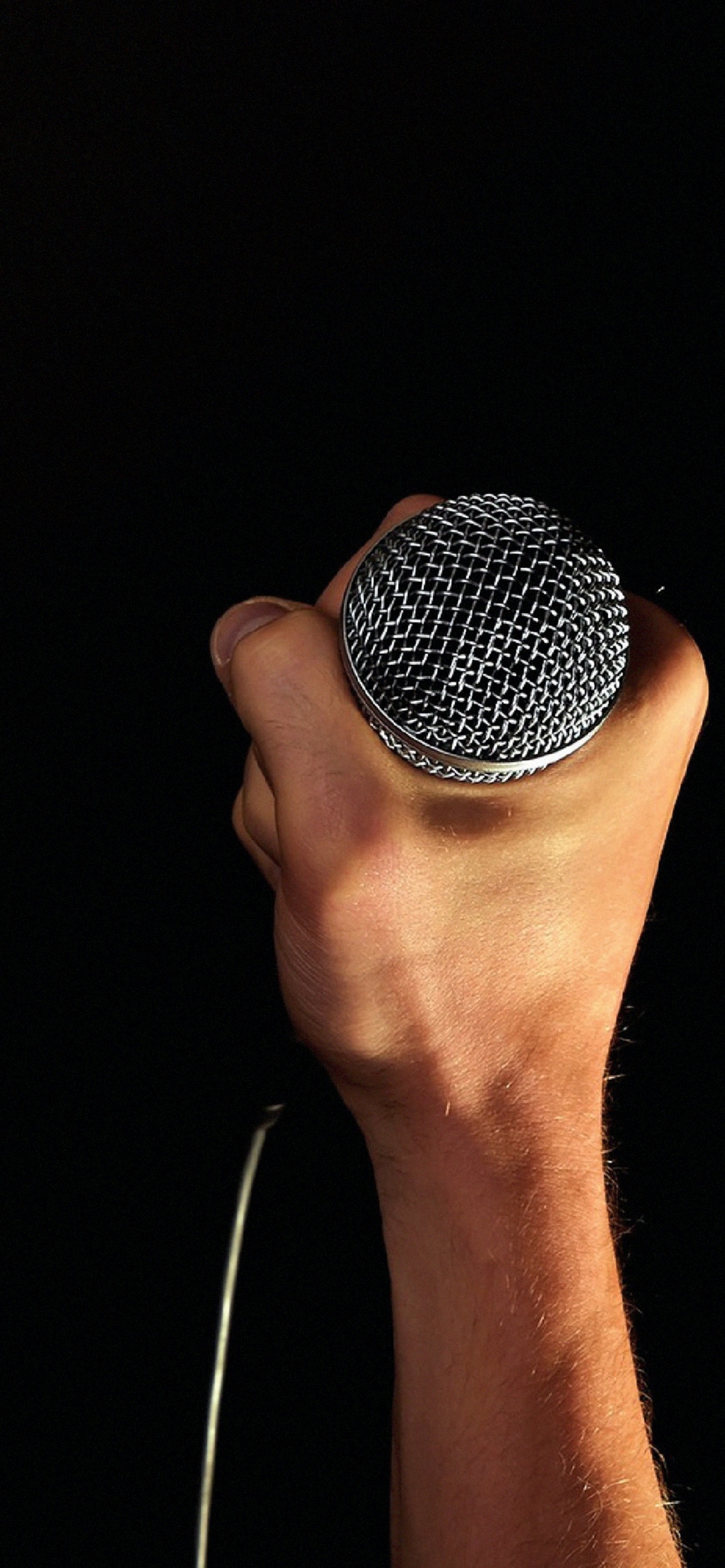 Microphone, L'équipement Audio, Pied de Microphone, Doigt, Main. Wallpaper in 1242x2688 Resolution