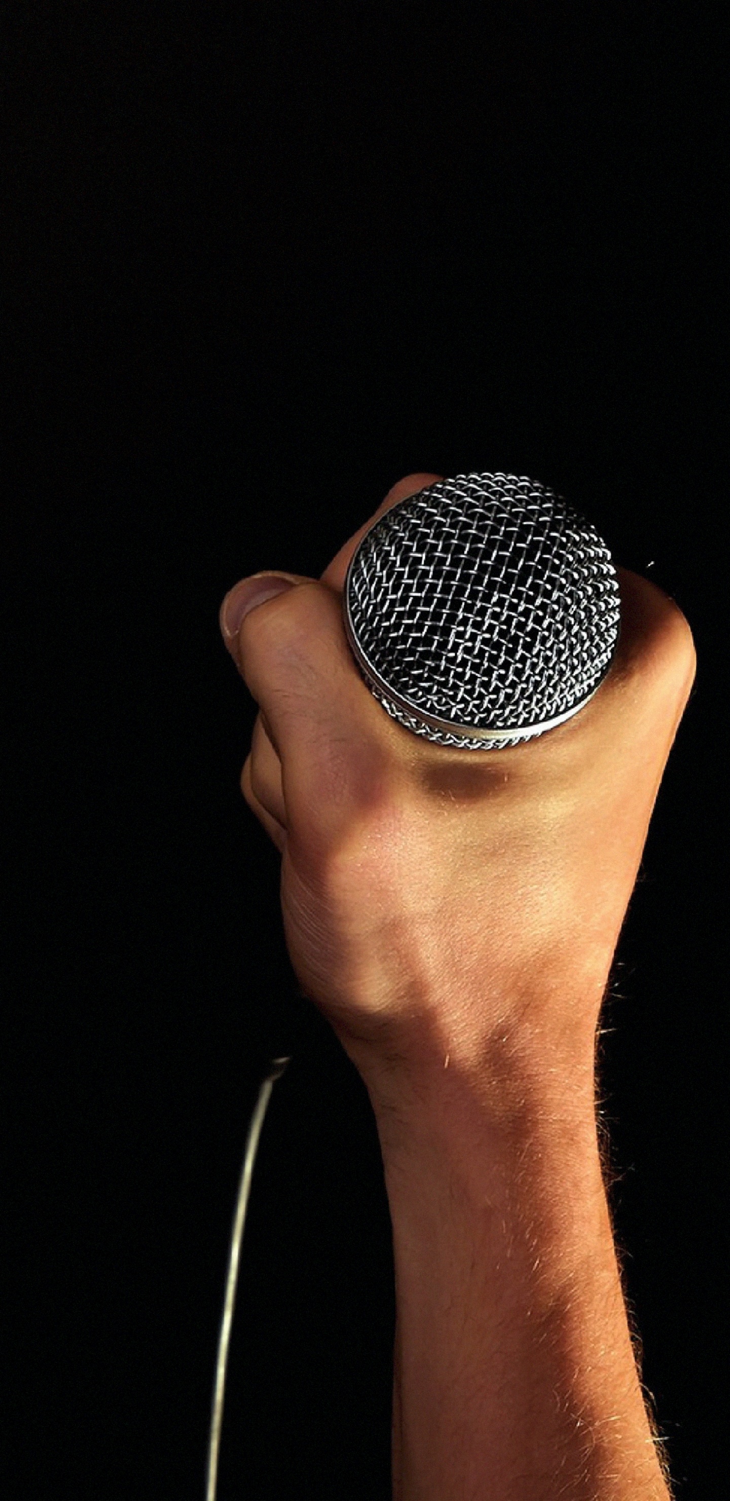 Microphone, L'équipement Audio, Pied de Microphone, Doigt, Main. Wallpaper in 1440x2960 Resolution