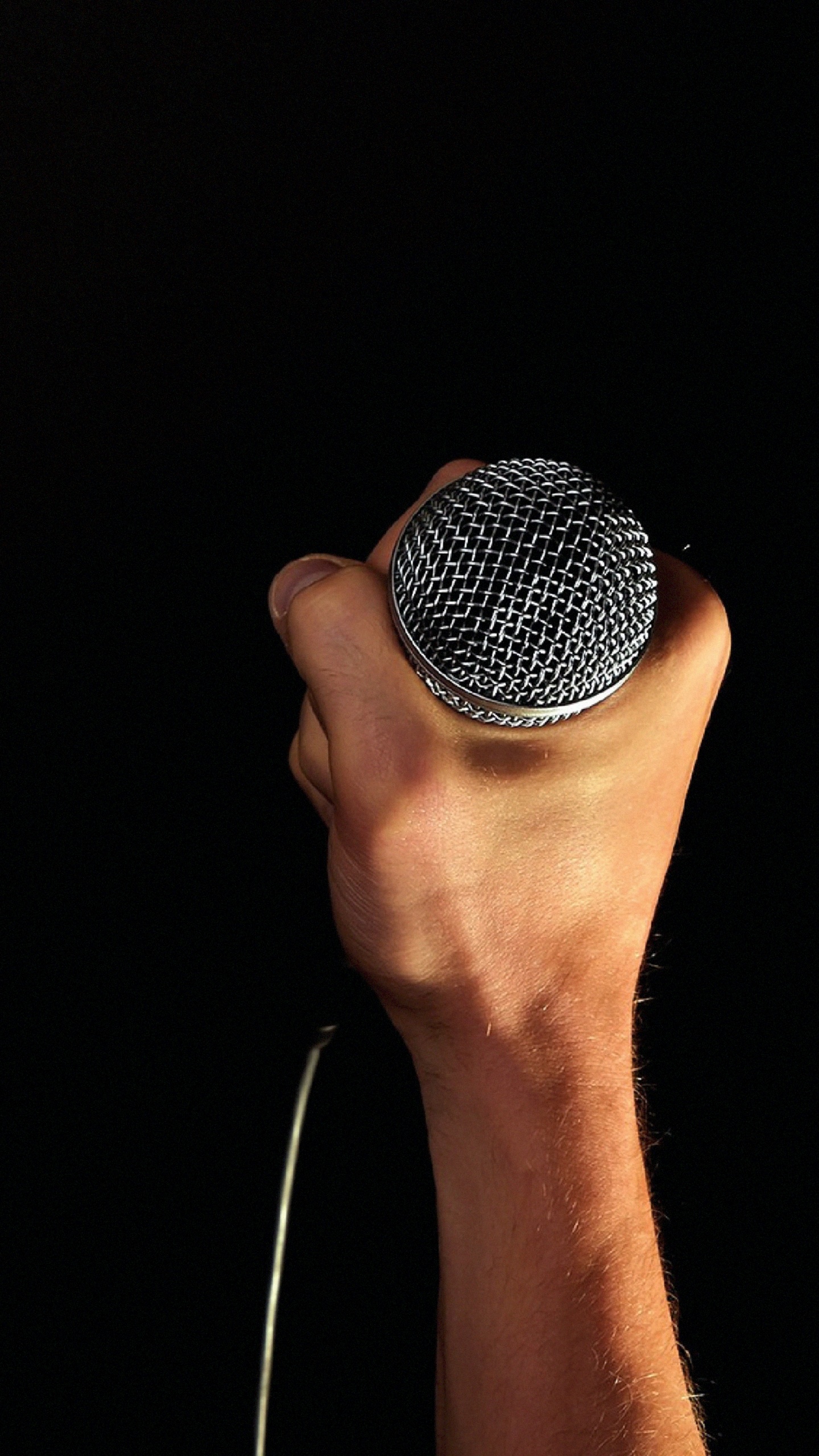 Micrófono, Equipo de Audio, Soporte de Micrófono, Dedo, Mano. Wallpaper in 1440x2560 Resolution