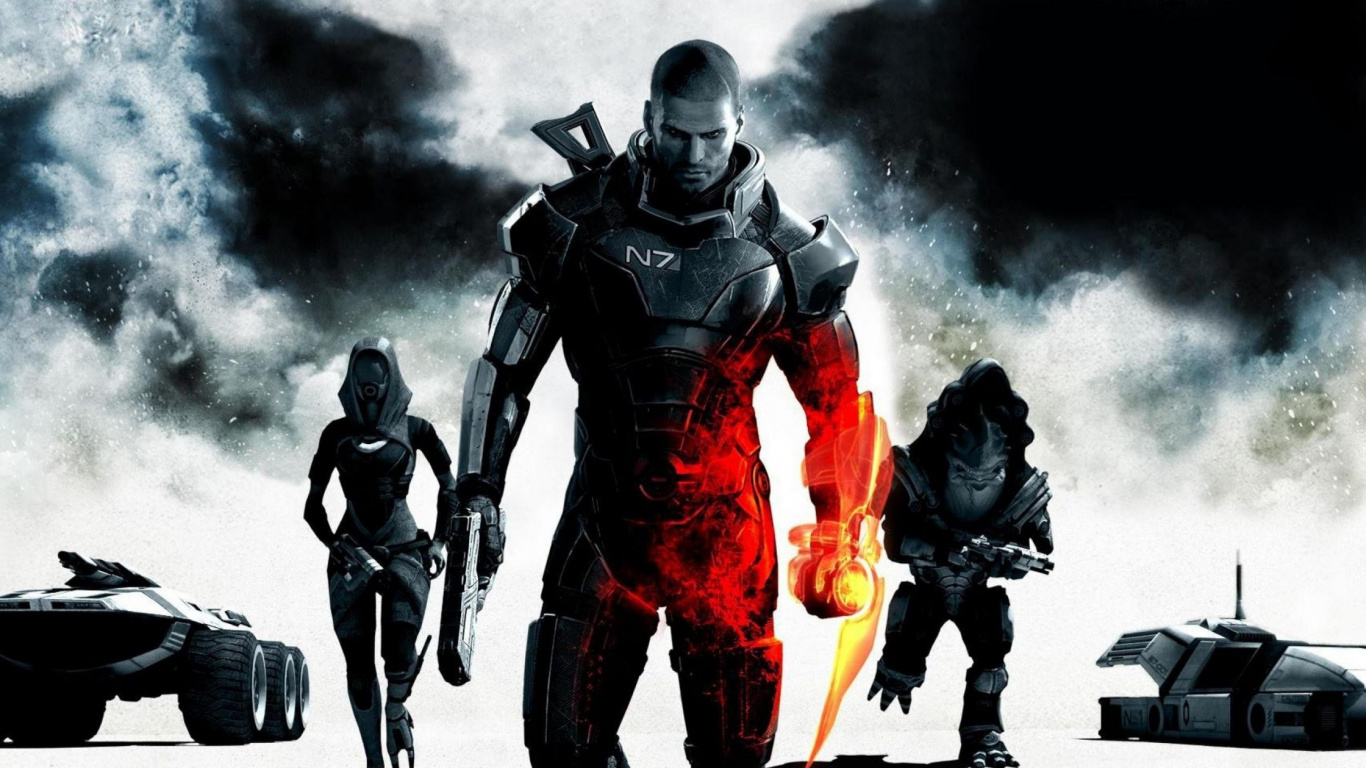 Mass Effect 2, Superhero, Film, Film D'action, Jeu Pc. Wallpaper in 1366x768 Resolution