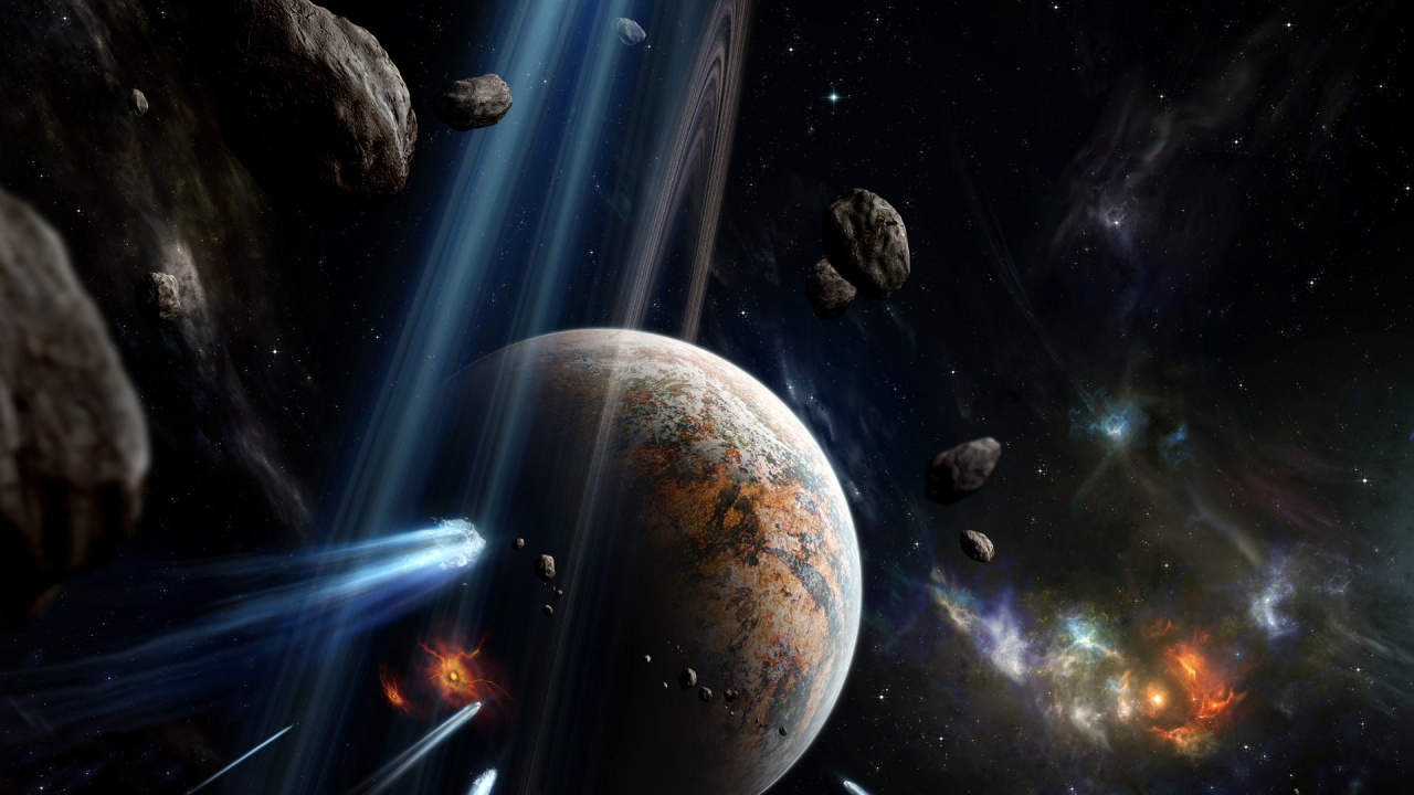 Feu au Milieu de la Lune. Wallpaper in 1280x720 Resolution