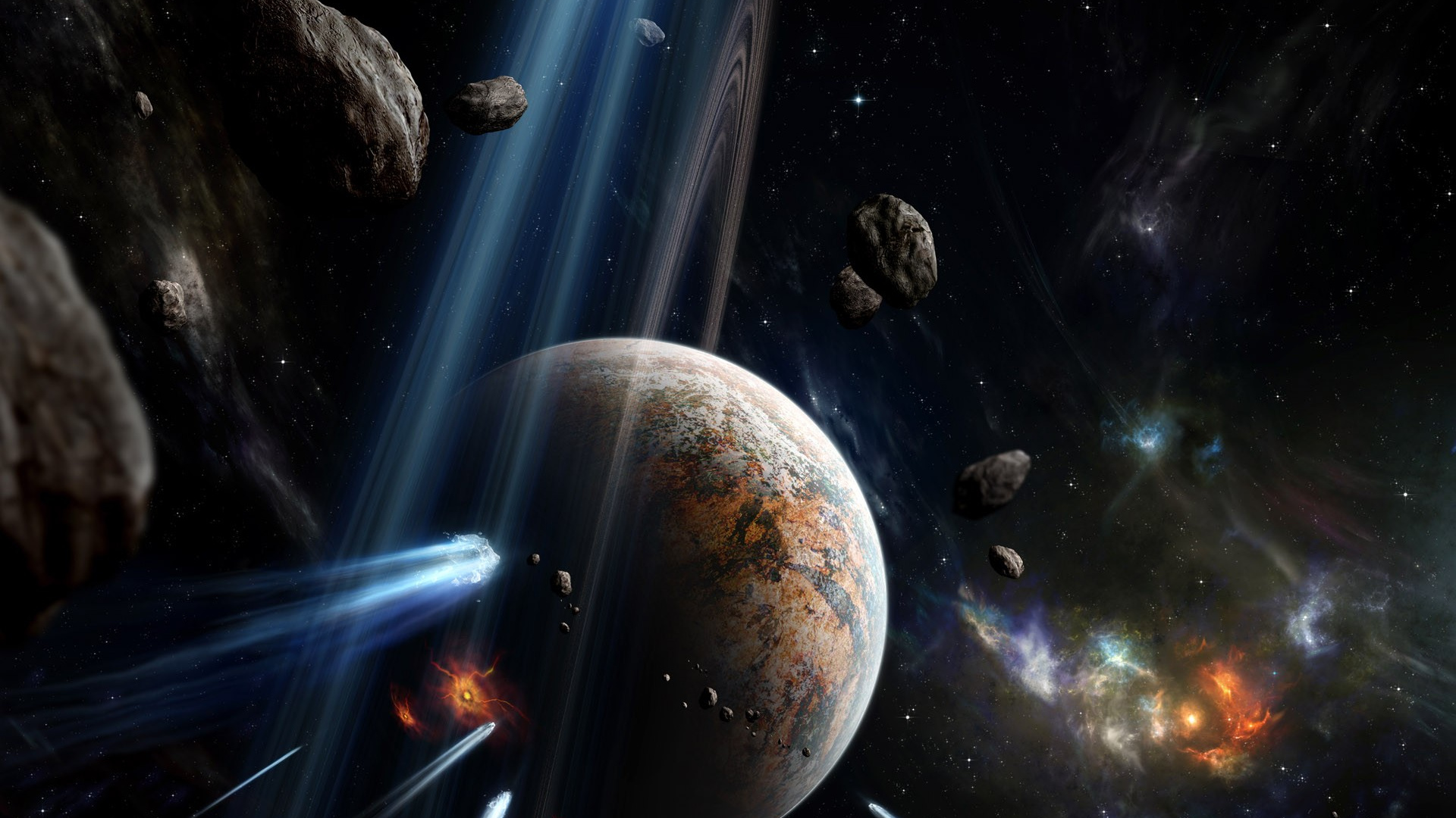 Fire in The Middle of The Moon. Wallpaper in 1920x1080 Resolution