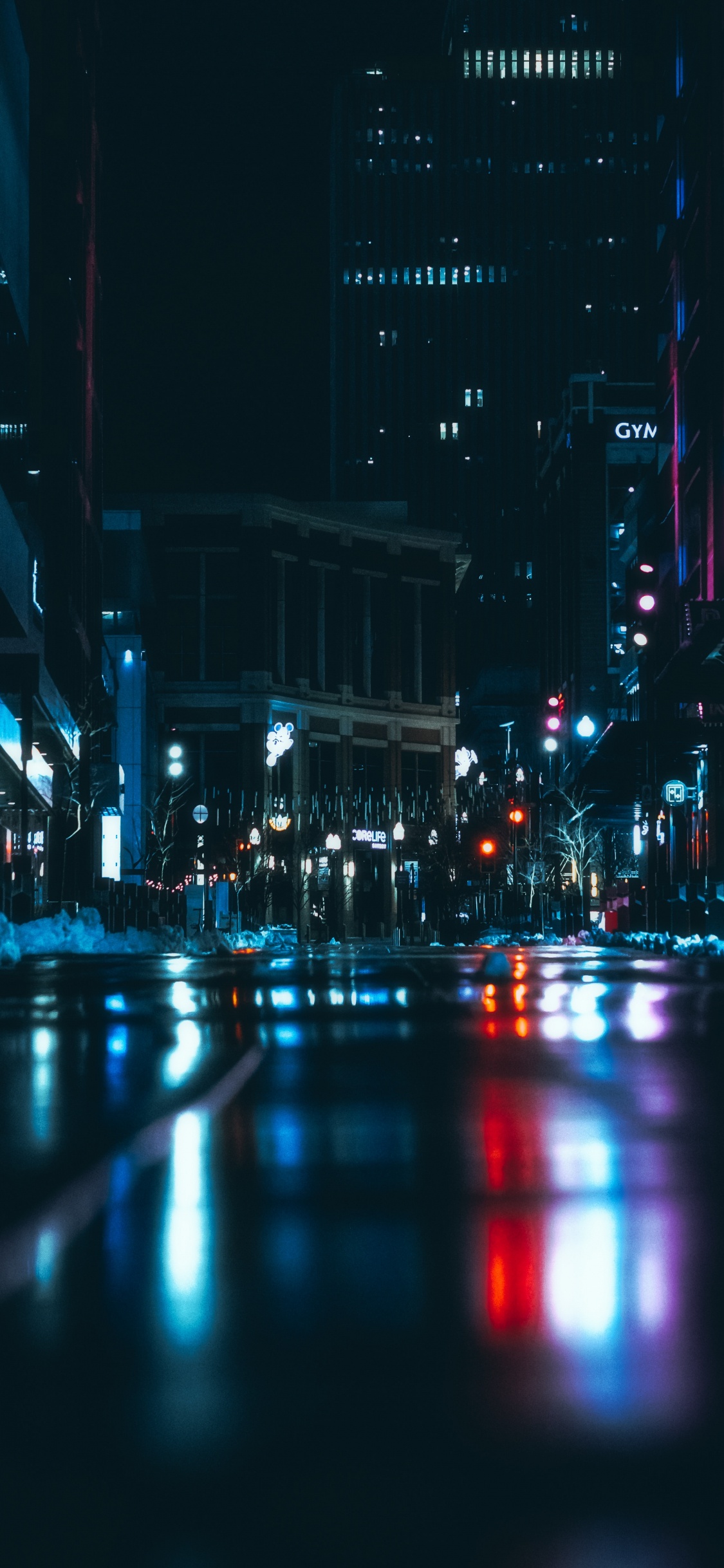 红色的, 光, 城市, 大都会, 人类住区 壁纸 1125x2436 允许