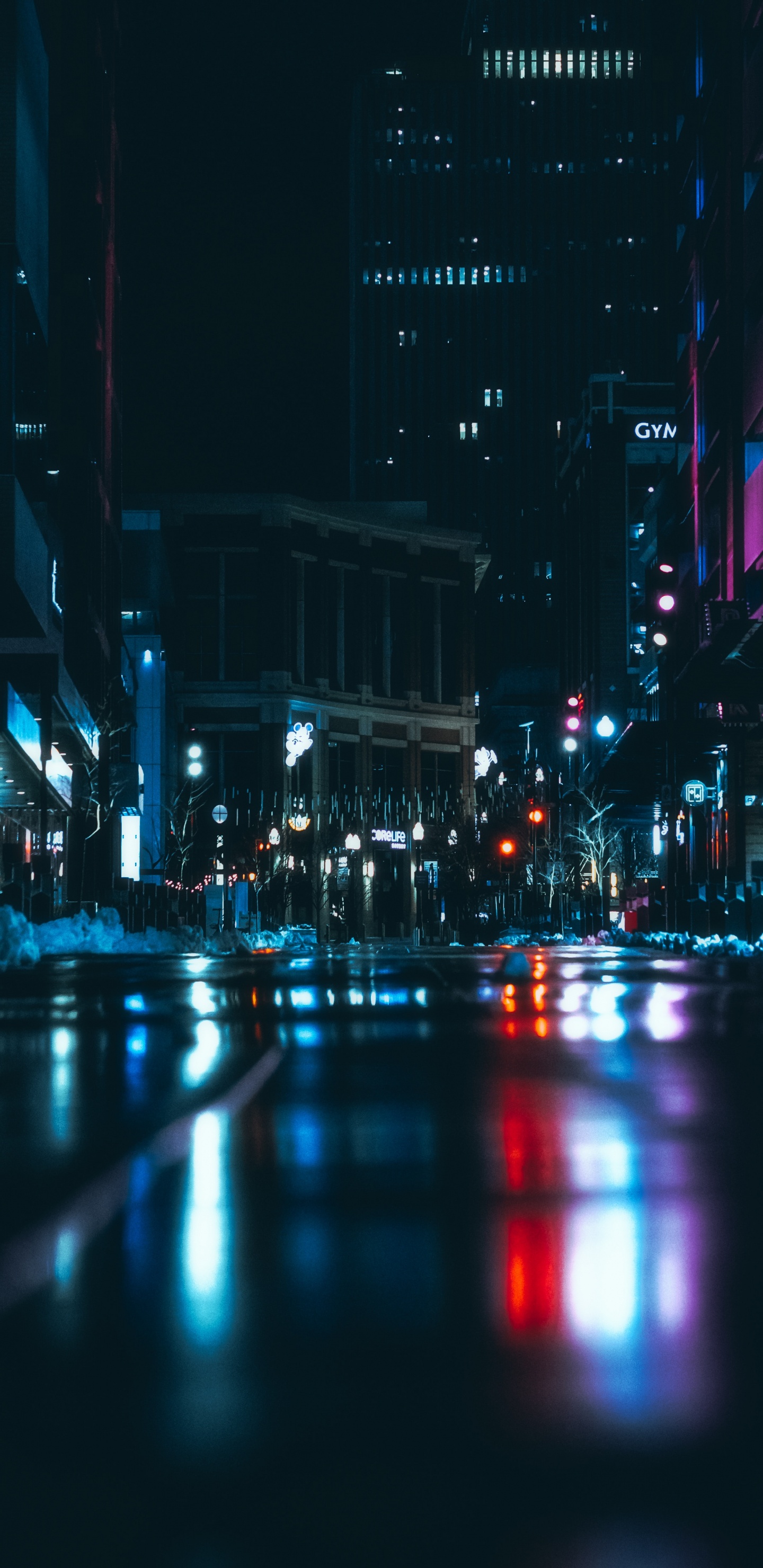 红色的, 光, 城市, 大都会, 人类住区 壁纸 1440x2960 允许