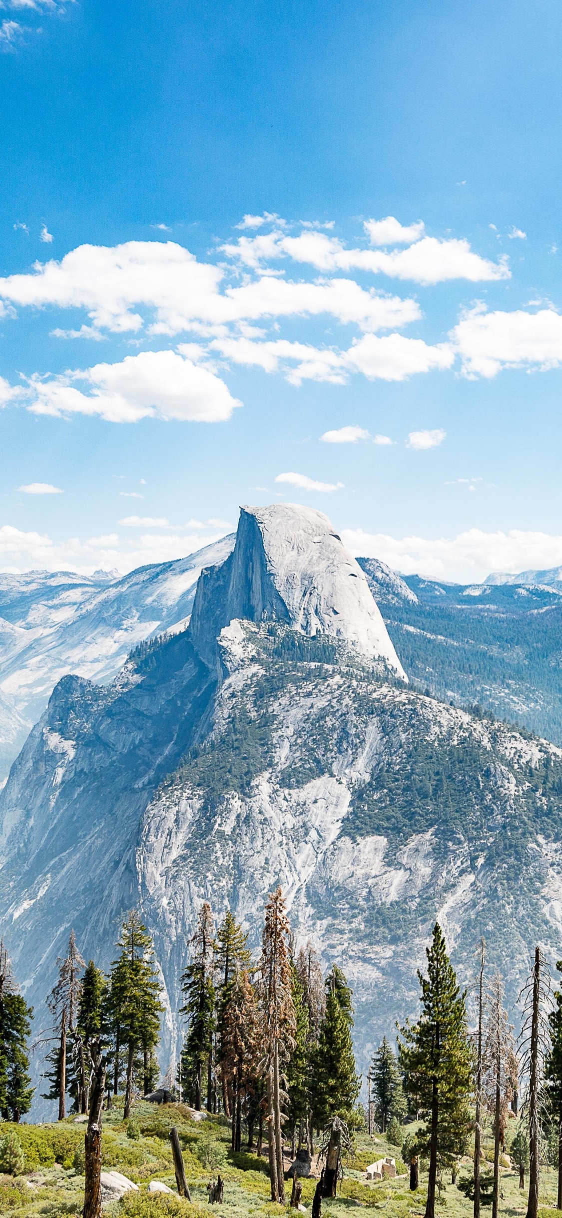 el Parque Nacional de Yosemite, Glacier Point, Caída de Nevada, el Parque Nacional De, Parque. Wallpaper in 1125x2436 Resolution