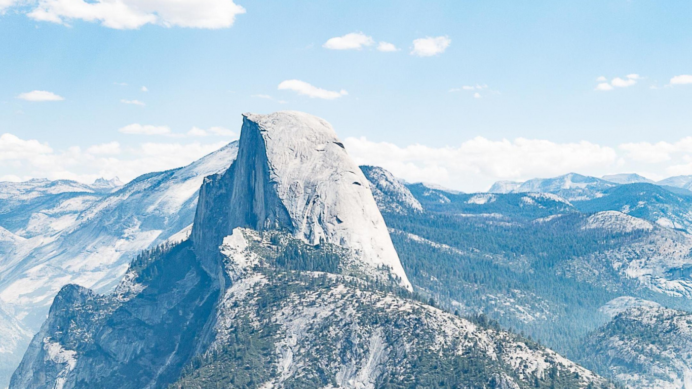 le Parc National de Yosemite, Glacier Point, Chute du Nevada, le Parc National De, Parc. Wallpaper in 1366x768 Resolution