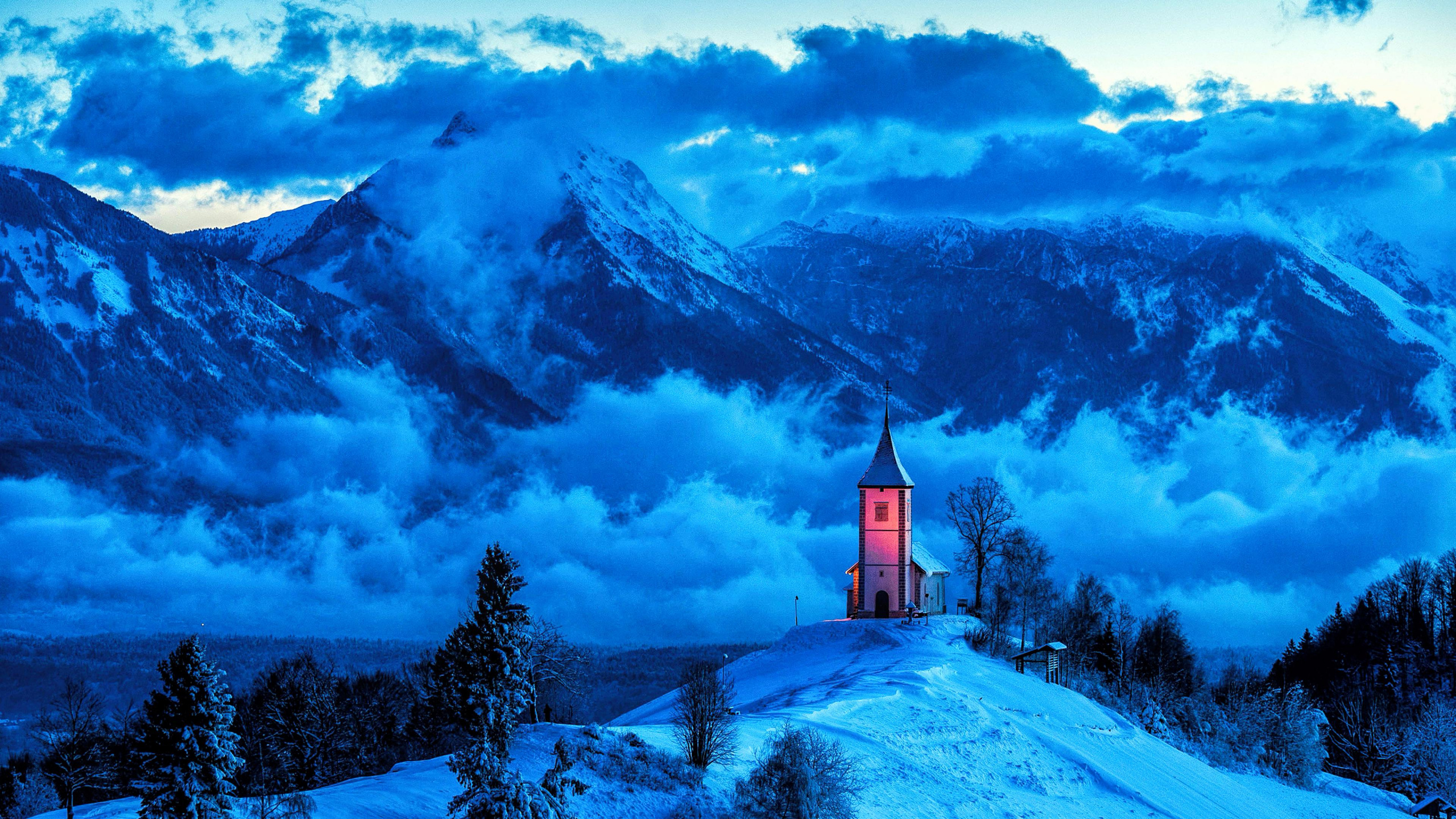 Cloud, Atmosphere, Mountain, Snow, Blue. Wallpaper in 2560x1440 Resolution