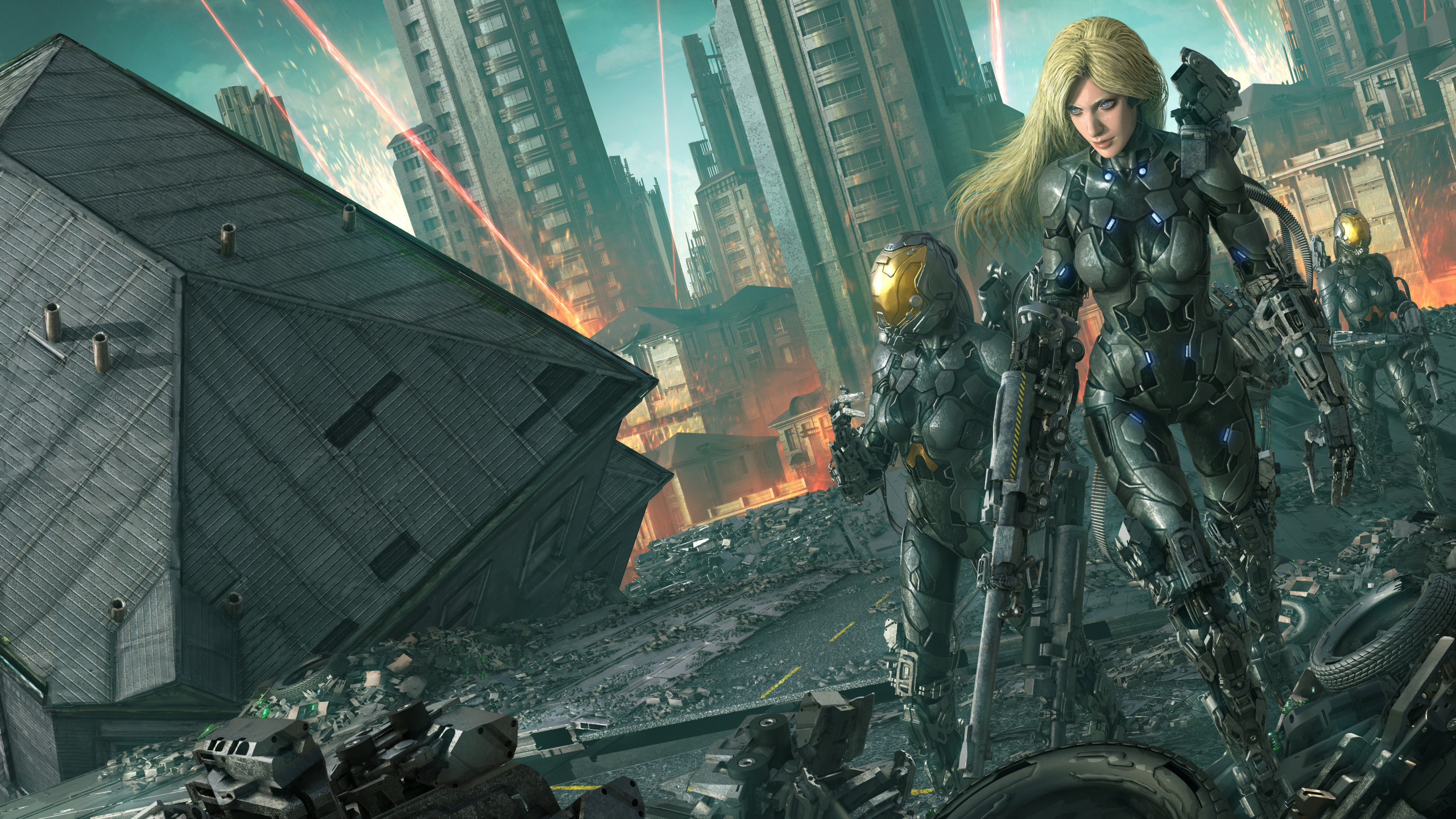 Science Fiction, Cyborg, Cyborg She, Animation, Action Adventure Game. Wallpaper in 2560x1440 Resolution