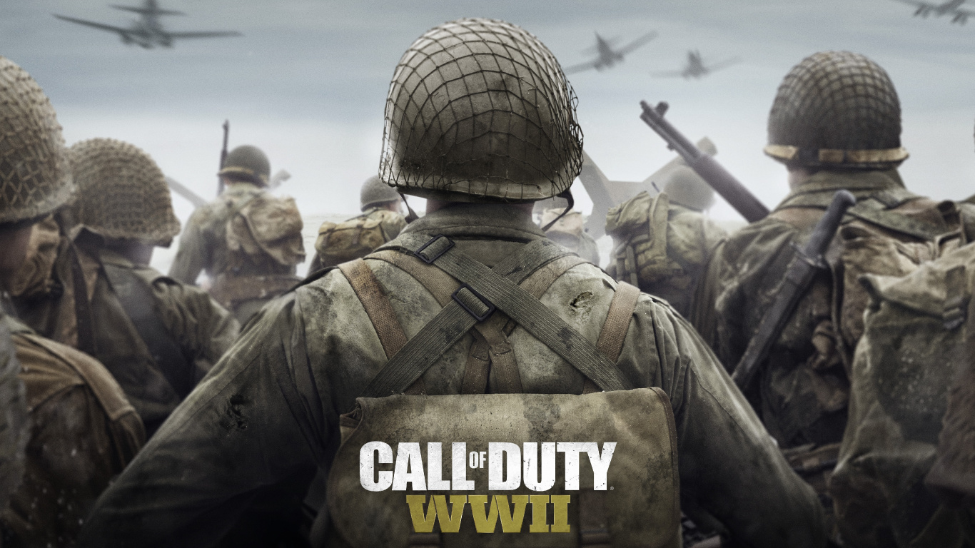 Call of Duty Ww2, Call of Duty WWII, Activision, Sledgehammer Games, Soldat. Wallpaper in 1366x768 Resolution
