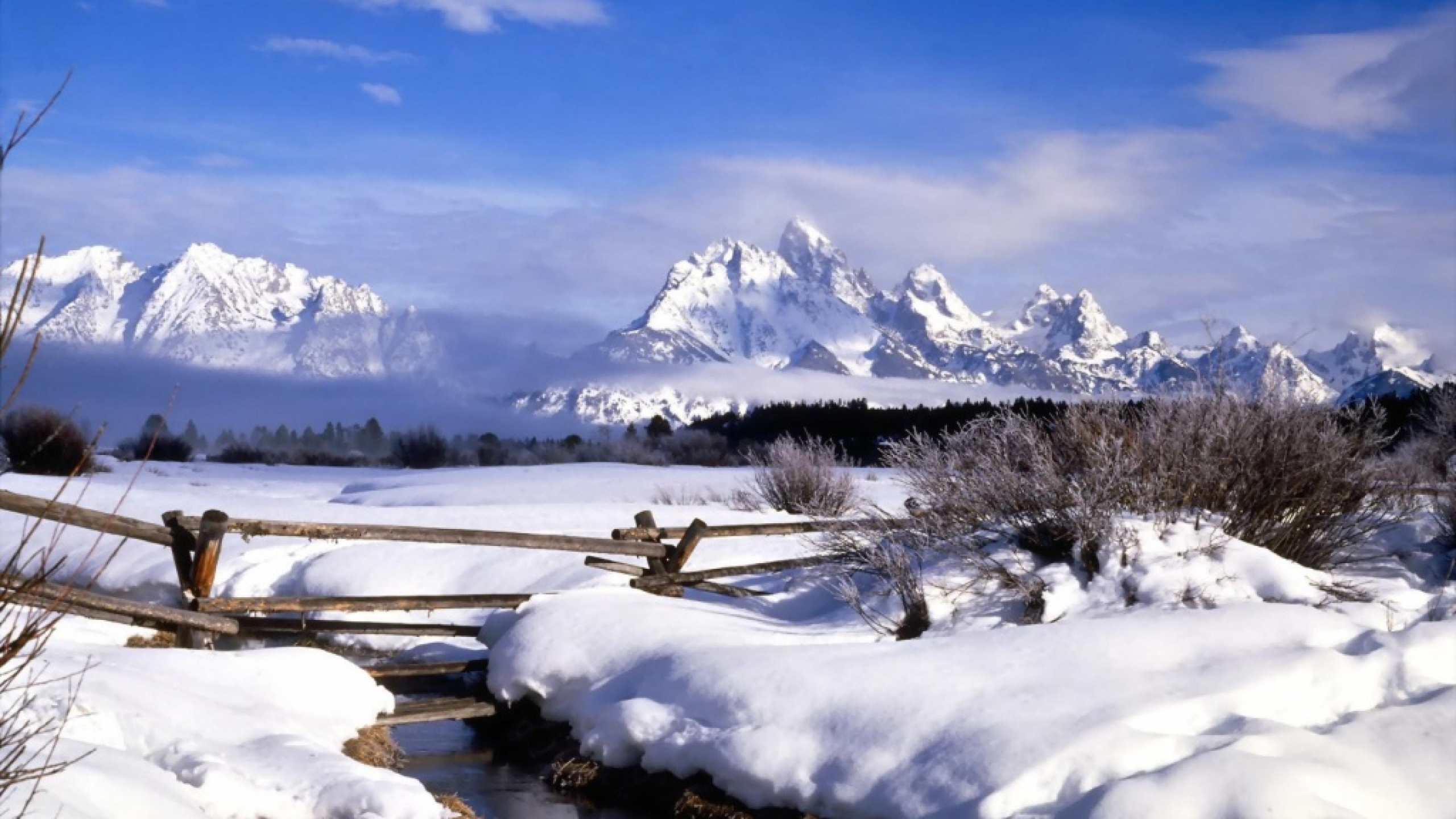 冬天, 性质, 多山的地貌, 山脉, 荒野 壁纸 2560x1440 允许