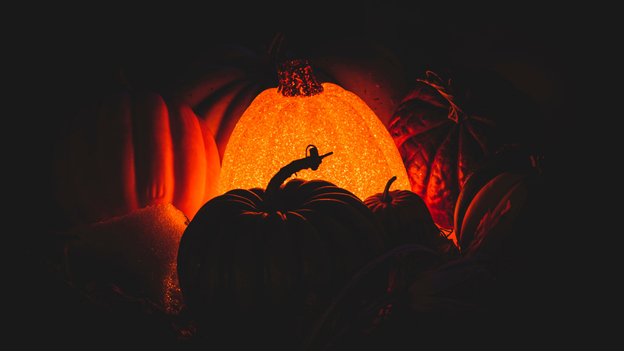 热, 橙色, Calabaza, 火焰, 艺术 壁纸 1280x720 允许