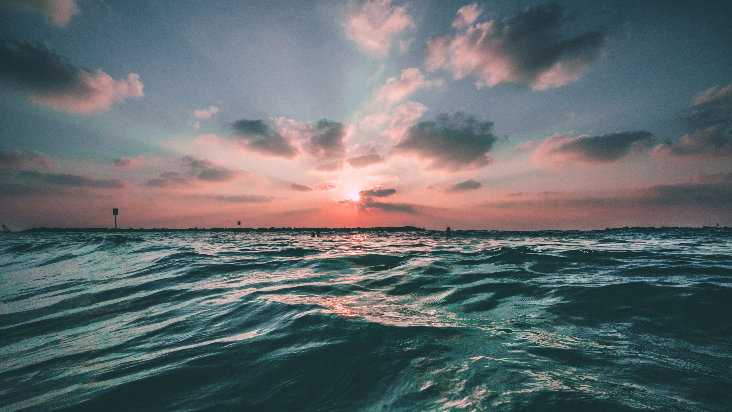 下载 2560x1440 壁纸 海洋, 气氛, 余辉, 流体, 日落 海洋, 气氛, 余辉, 流体, 日落 壁纸 2560x1440 允许