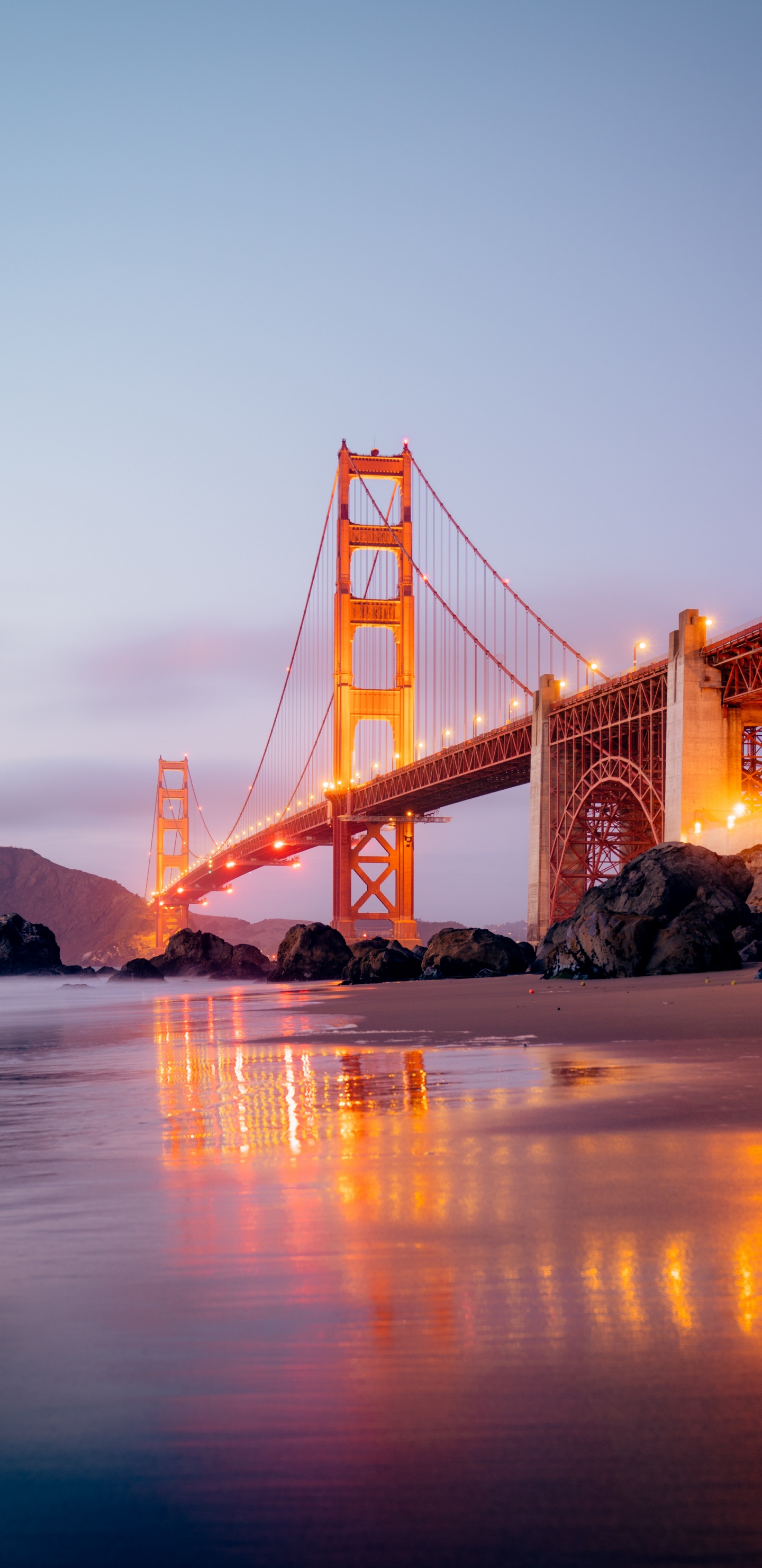 Golden Gate Bridge San Francisco Kalifornien. Wallpaper in 1440x2960 Resolution